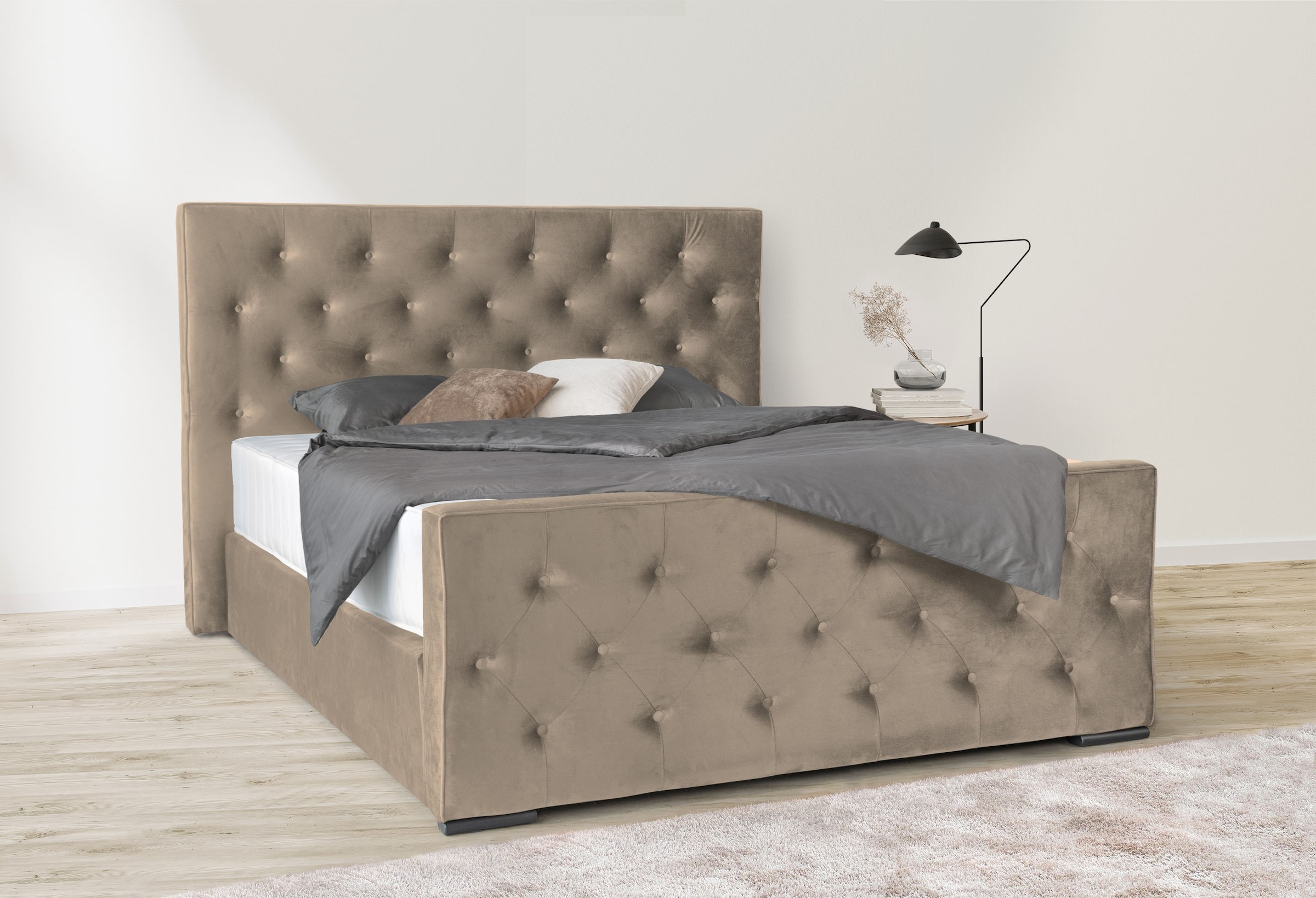 COLLECTION AB Boxspringbett »Florence inkl. Kingsize (28 cm) Matratze (H3) mit integriertem Topper«, inkl. Bettkasten, erhältlich in der Breite 180 cm