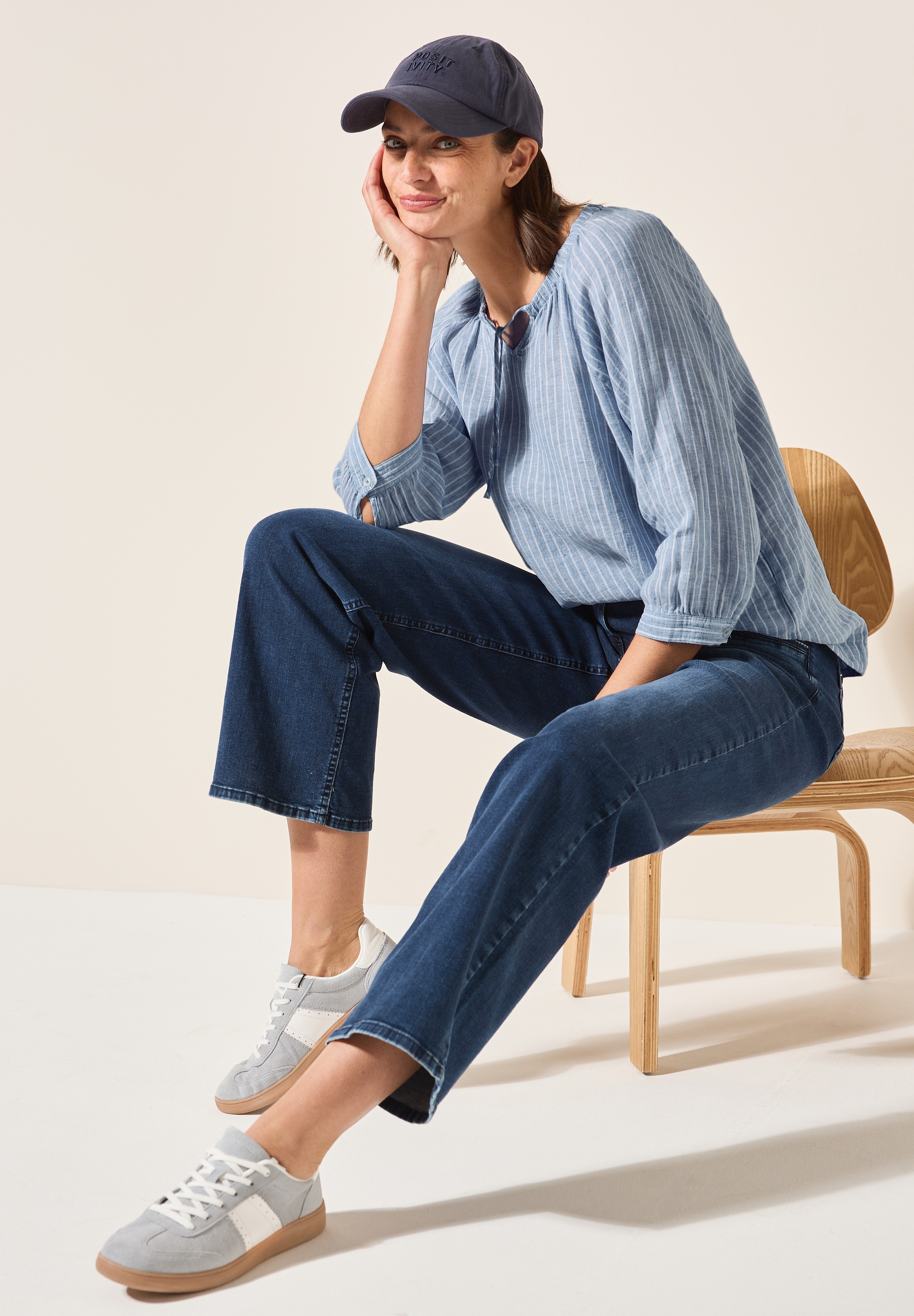 Cecil Shirtbluse, 3/4-Arm in Streifen-Optik