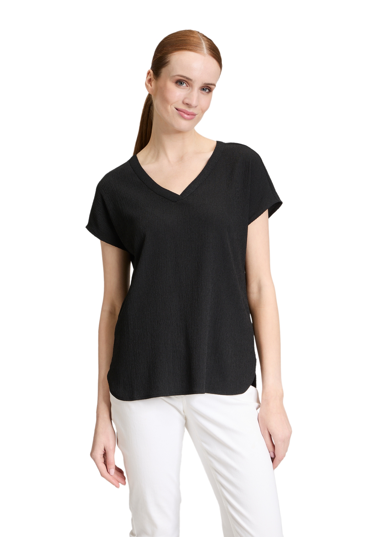 Betty Barclay Kurzarmshirt »Basic Shirt mit V-Ausschnitt«