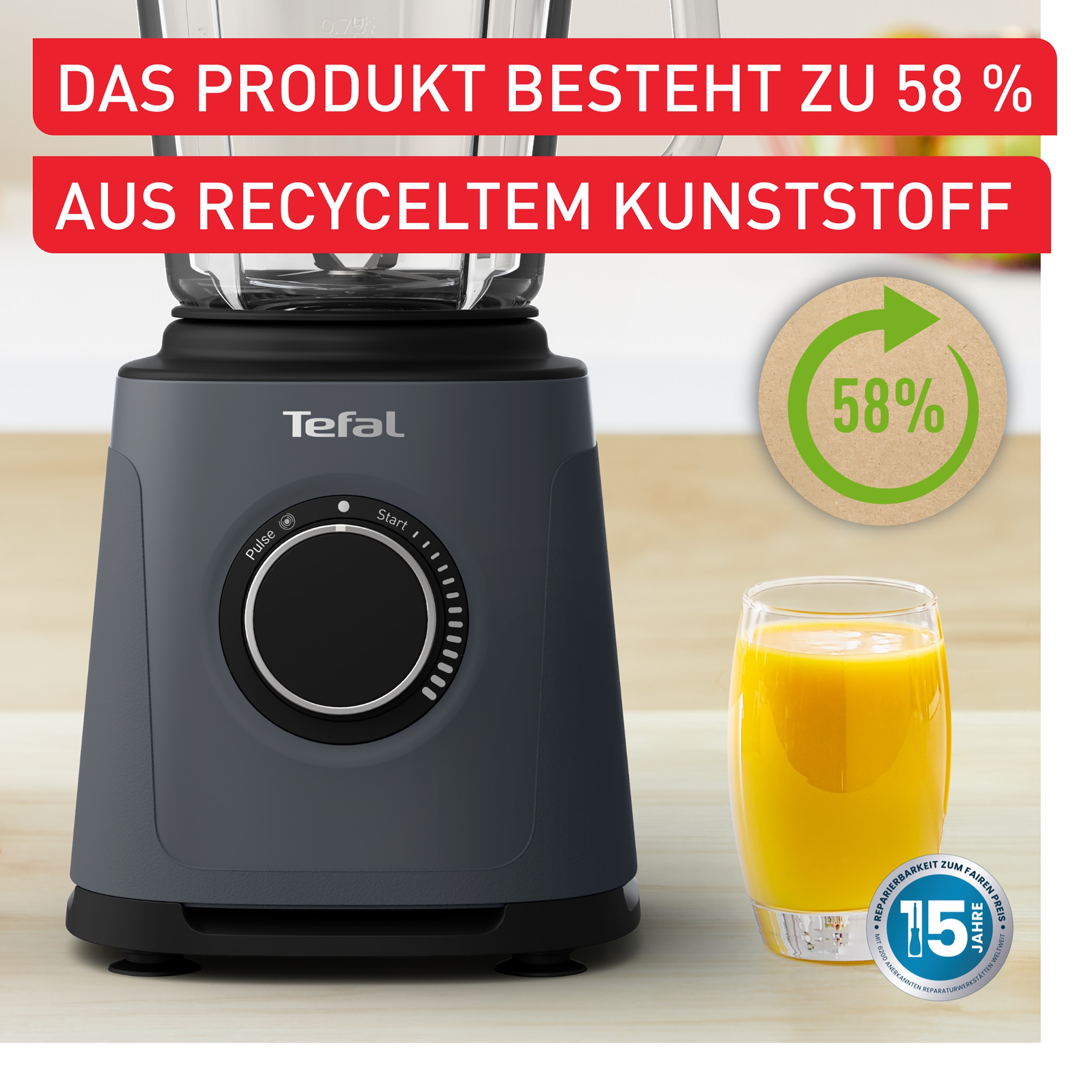 Tefal Standmixer »BL771B PerfectMix Essential«, 1200 W, 2 L Fassungsvermögen, Powelix-Klingen-Technologie