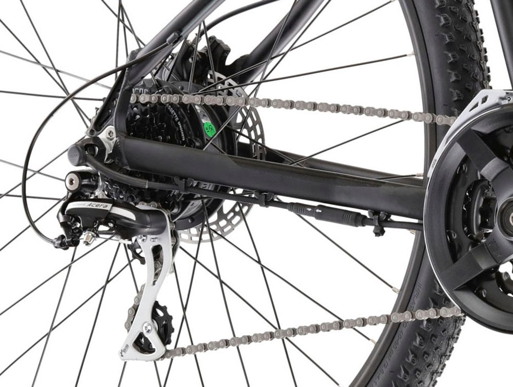 Kross E-Bike »E-MTB Hexagon Boost 1.0 522 29 Zoll schwarz«, 24 Gang, Shimano, ACERA M3020, Heckmotor 250 W, Pedelec, Elektrofahrrad für Damen und Herren