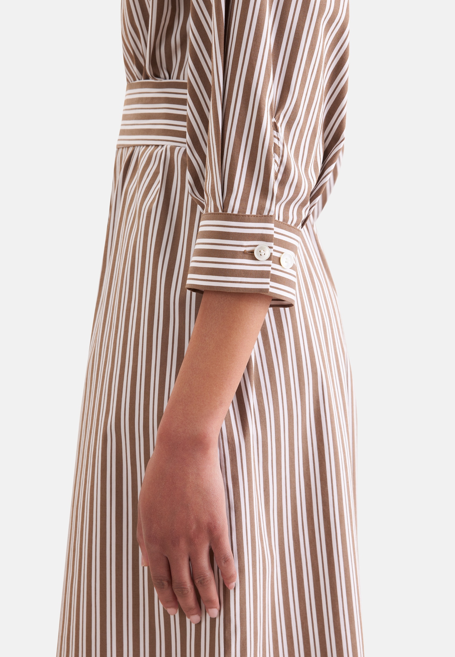 seidensticker Sommerkleid 3/4 Kragen Gestreift
