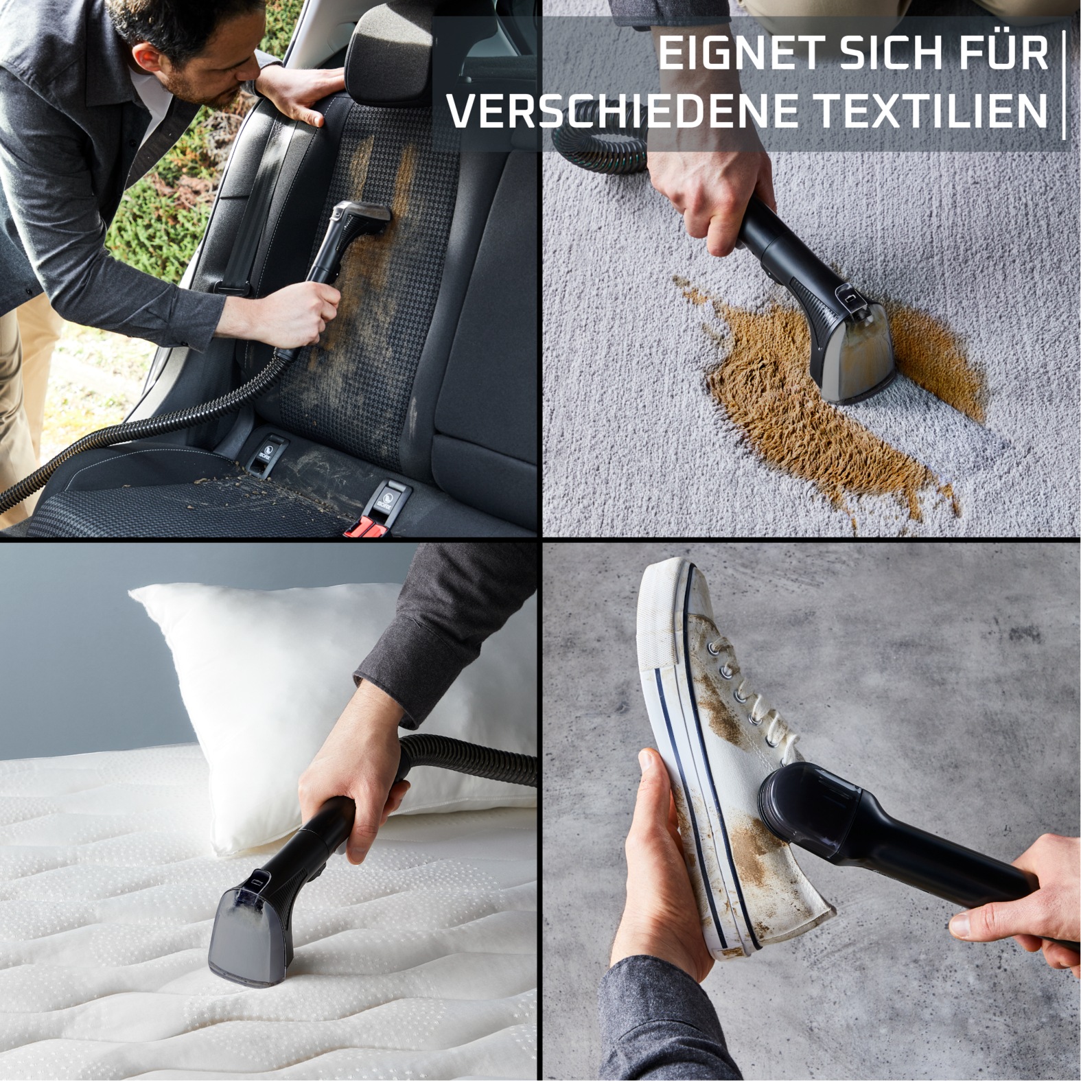 Rowenta Teppichreinigungsgerät »IN5020 Clean It«, (Set), tragbarerer Fleckenreiniger, beseitigt schnell und effizient Flecken