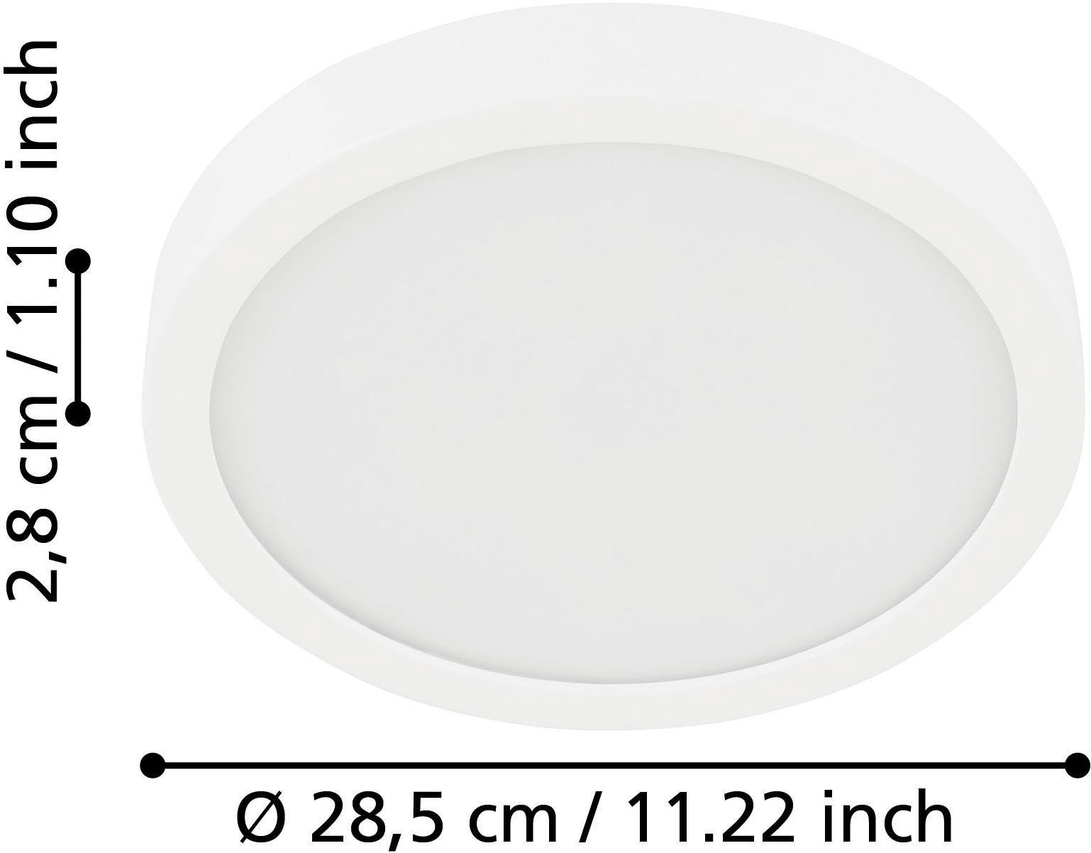 EGLO Aufbauleuchte »Fueva 5 Deckenleuchte, Deckenbeleuchtung, Stahl und Kunststoff, weiß« LED-Modul 1 Stk. Warmweiß Aufbauleuchte dimmbar, Deckenlampe, LED Aufbaulampe, Lampe Decke