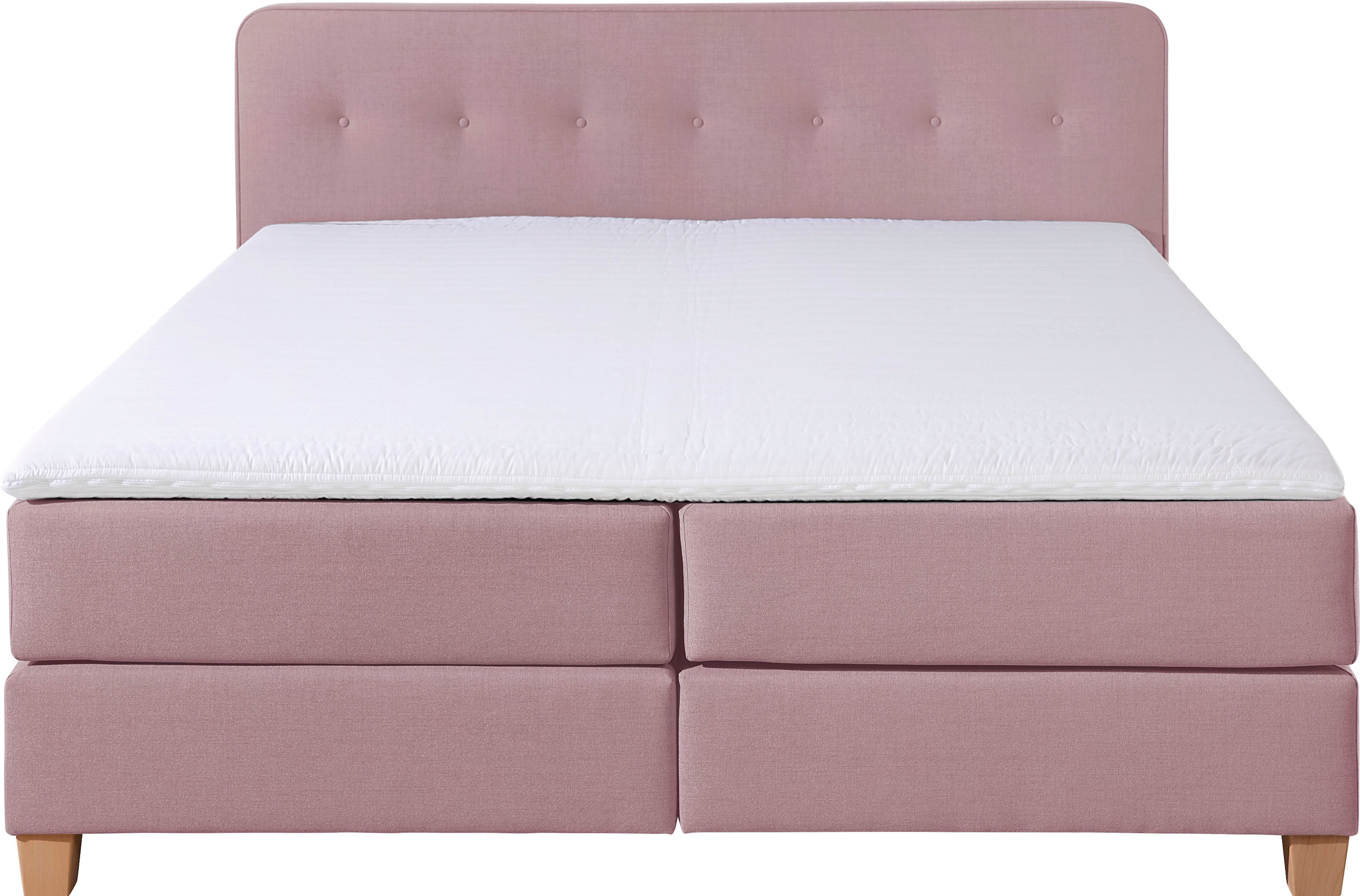 Home affaire Boxspringbett »Fargo«, inkl. Topper, in 3 Matratzenarten, in Samt- oder Strukturstoff