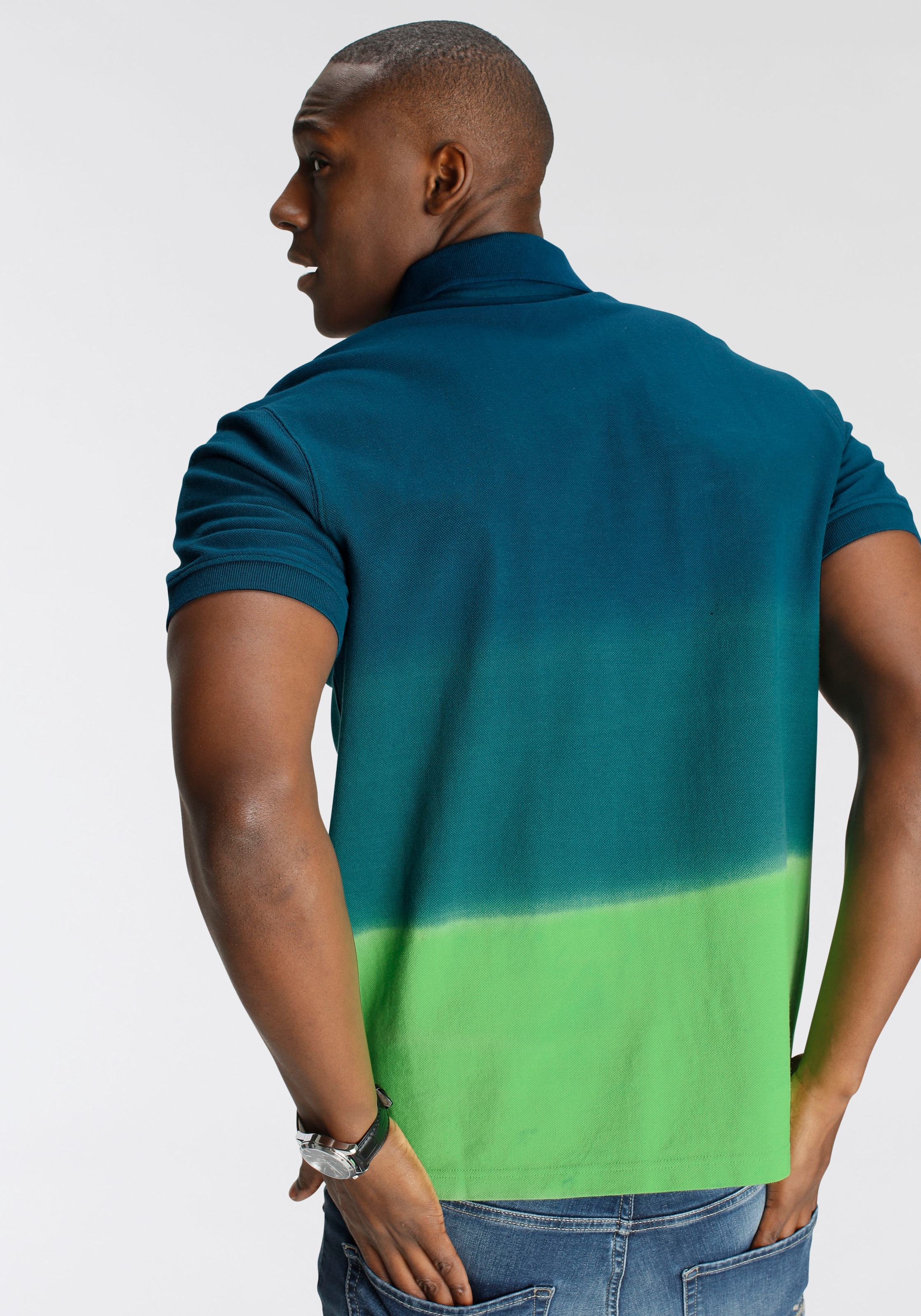DELMAO Poloshirt, mit modischem Farbverlauf und Print- NEUE MARKE! bei ♕