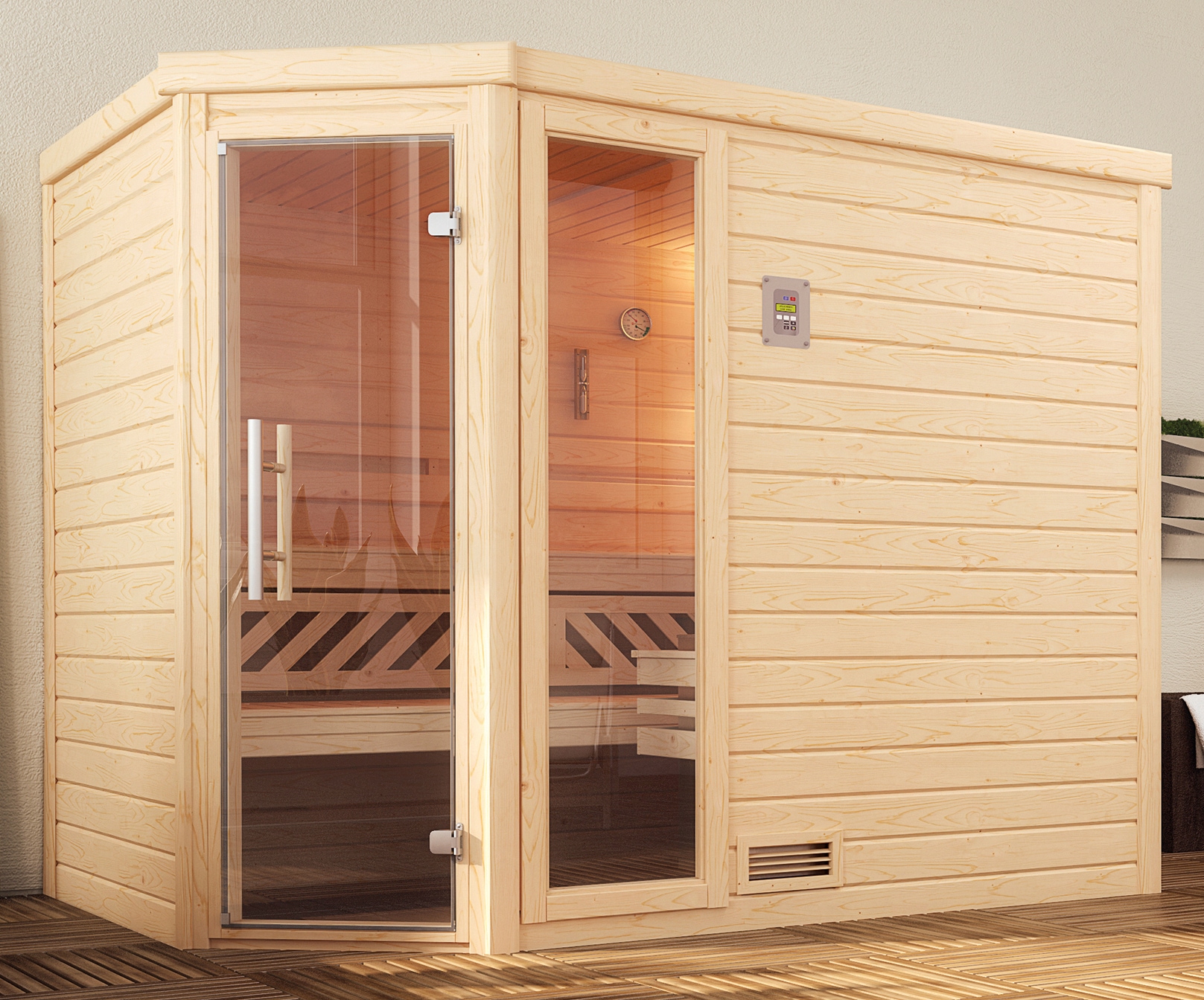 weka Sauna »Turku Eck 2«, ohne Ofen