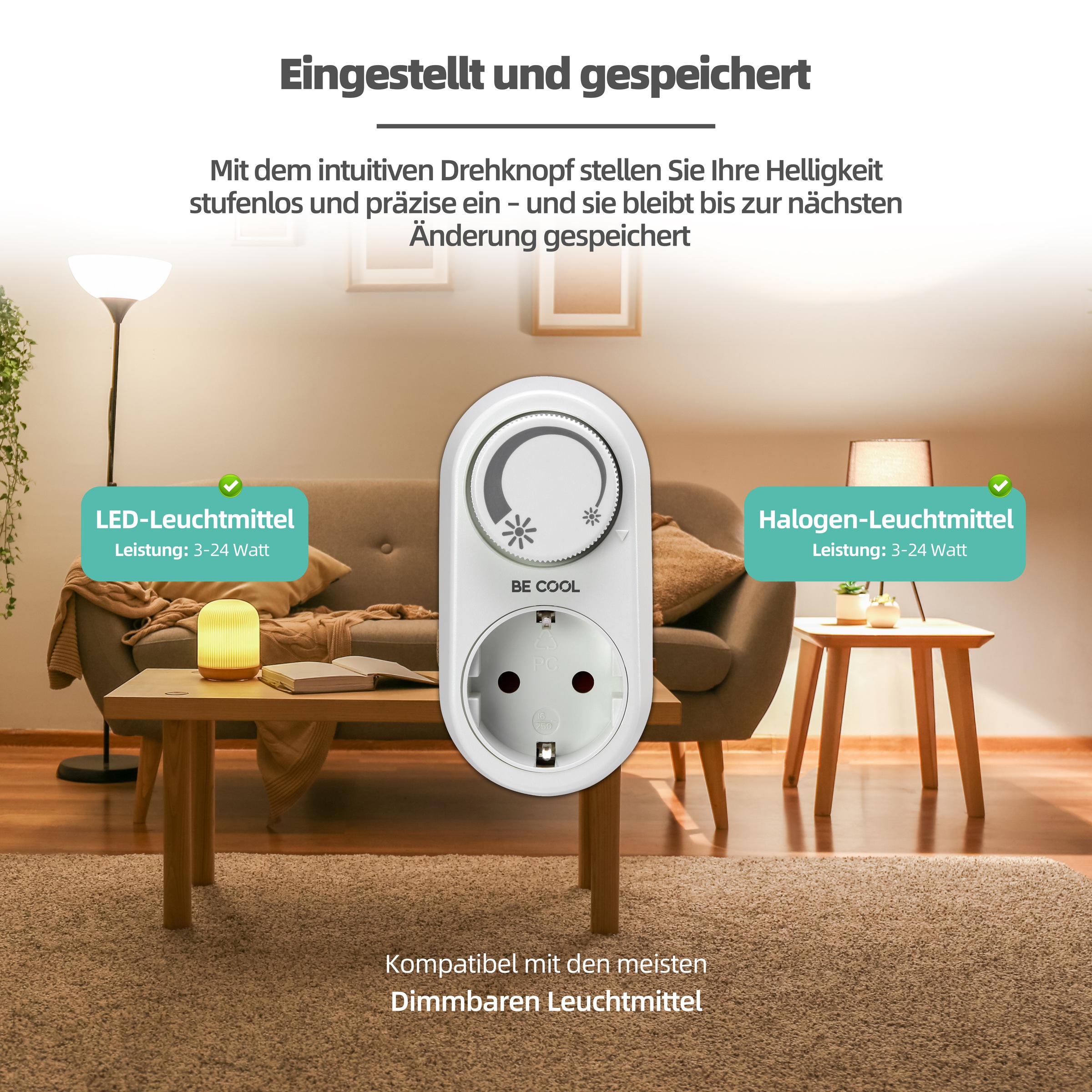 be cool Stromadapter »Dimm-Adapter (Zwischenstecker)«