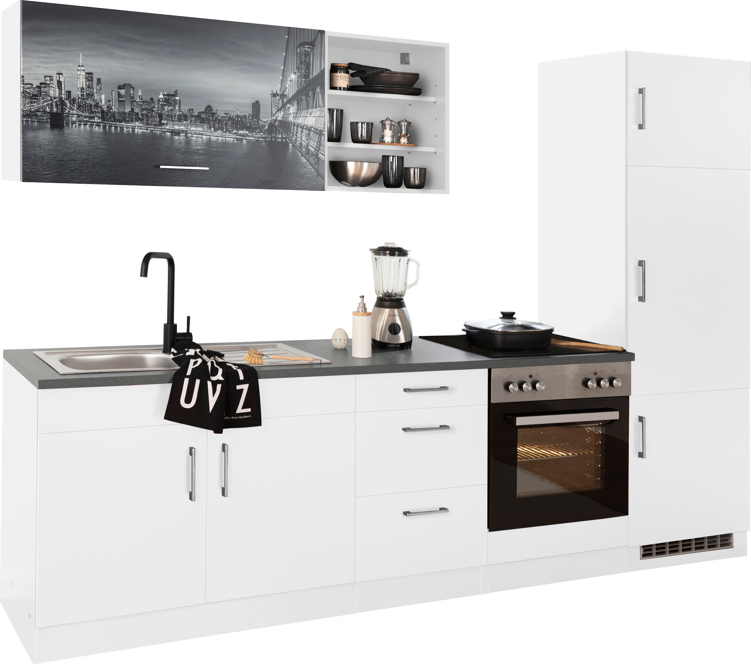 KOCHSTATION Küchenzeile »KS-Paris«, ohne E-Geräte, Breite 270 cm