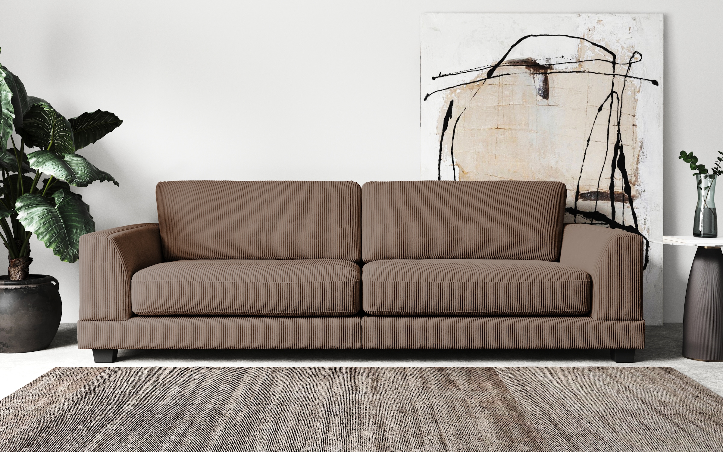 Home affaire 3-Sitzer »Parennes«, mit attraktivem Cord-Stoff, mit Kaltschaum