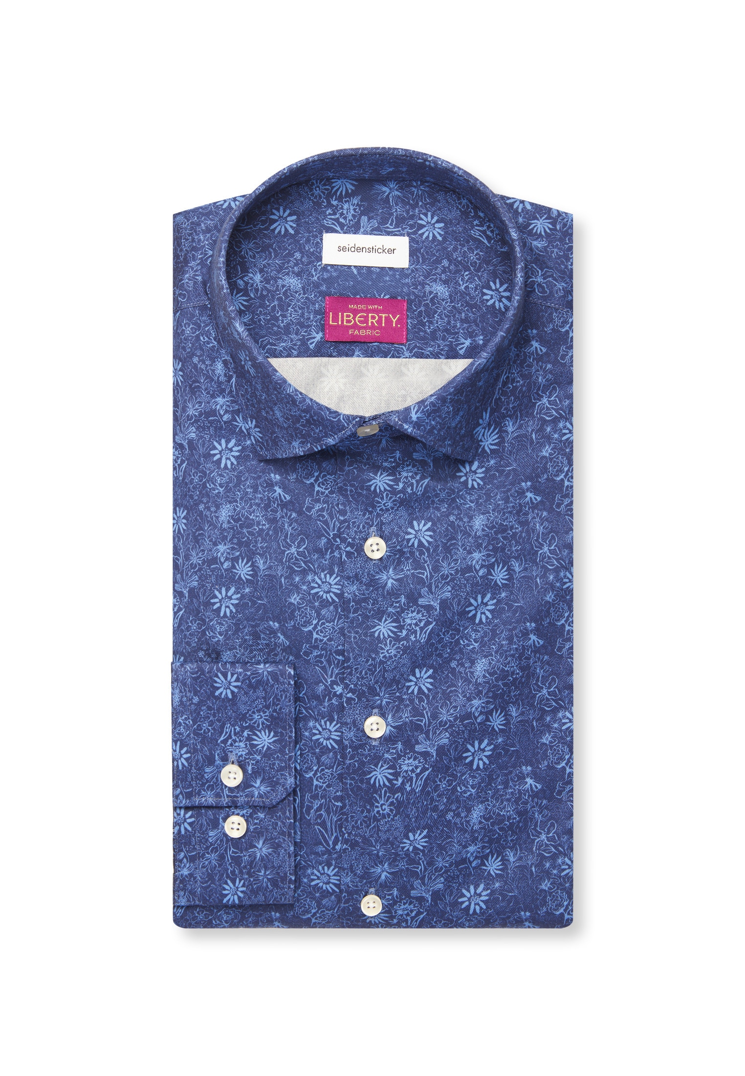 seidensticker Businesshemd »Schwarze Rose« Regular 1/1 Kentkragen Druck