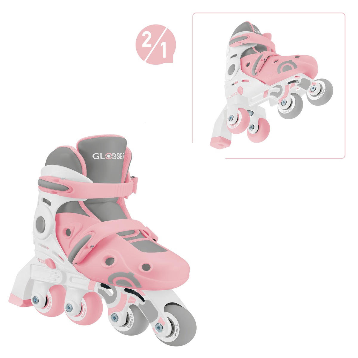 Globber Inlineskates »LEARNING SKATES 2in1, Gr. 30,33«
