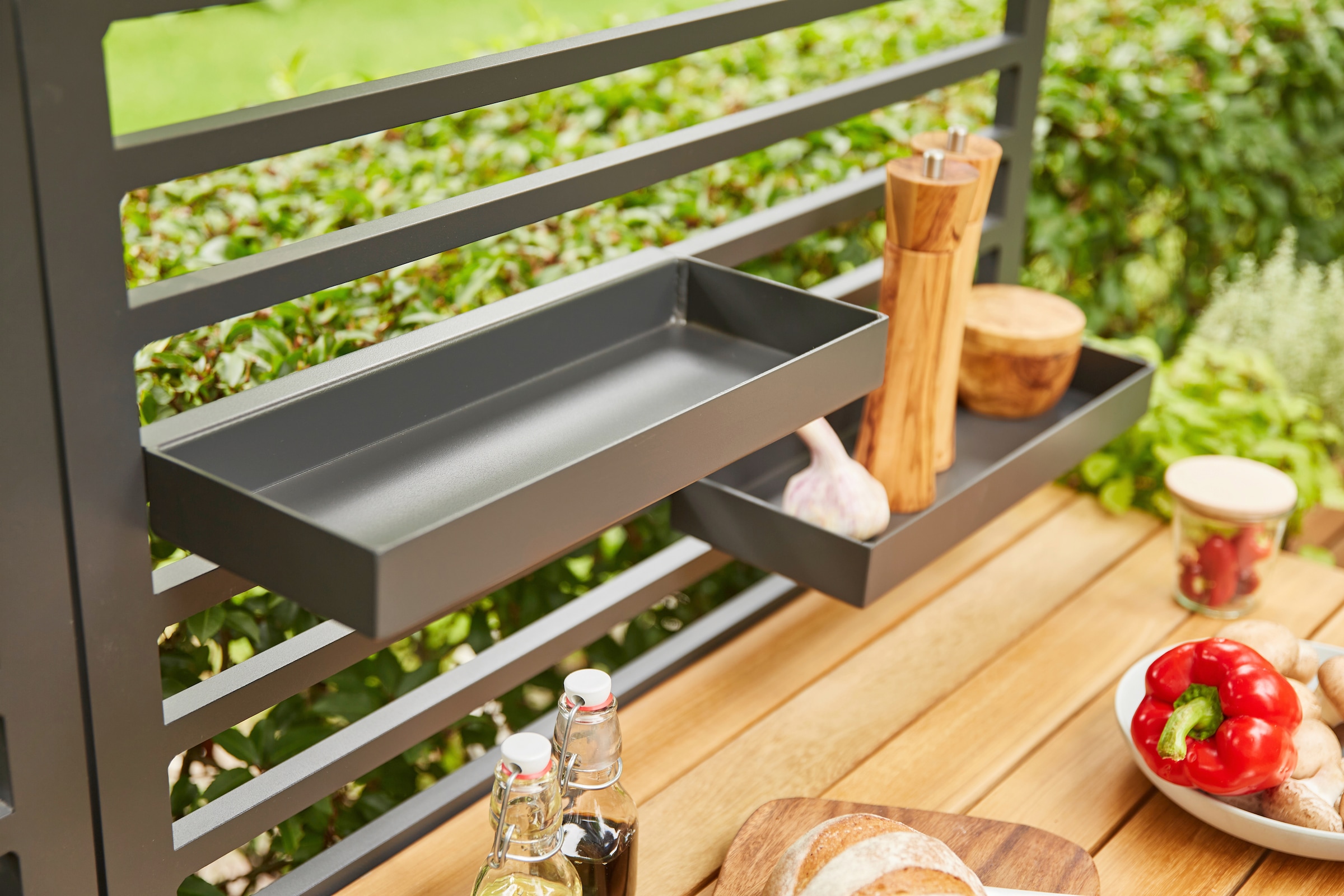 Siena Garden Outdoor-Küchenmodul »Sierra«, (Set), 3-tlg., Aluminium, Teak FSC 100%