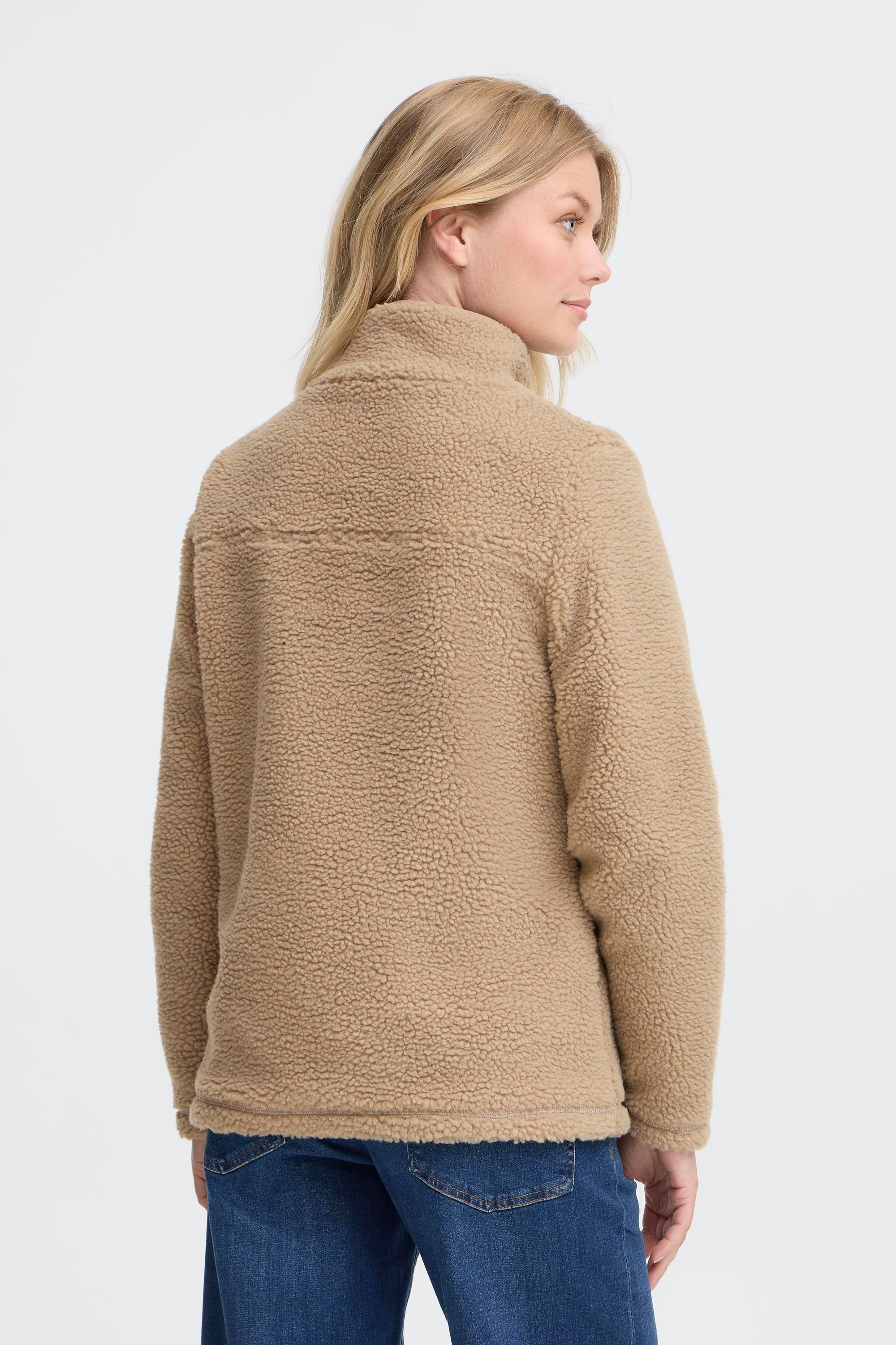 OXMO Plüschjacke »Plüschjacke OXABBY HALFZIP«