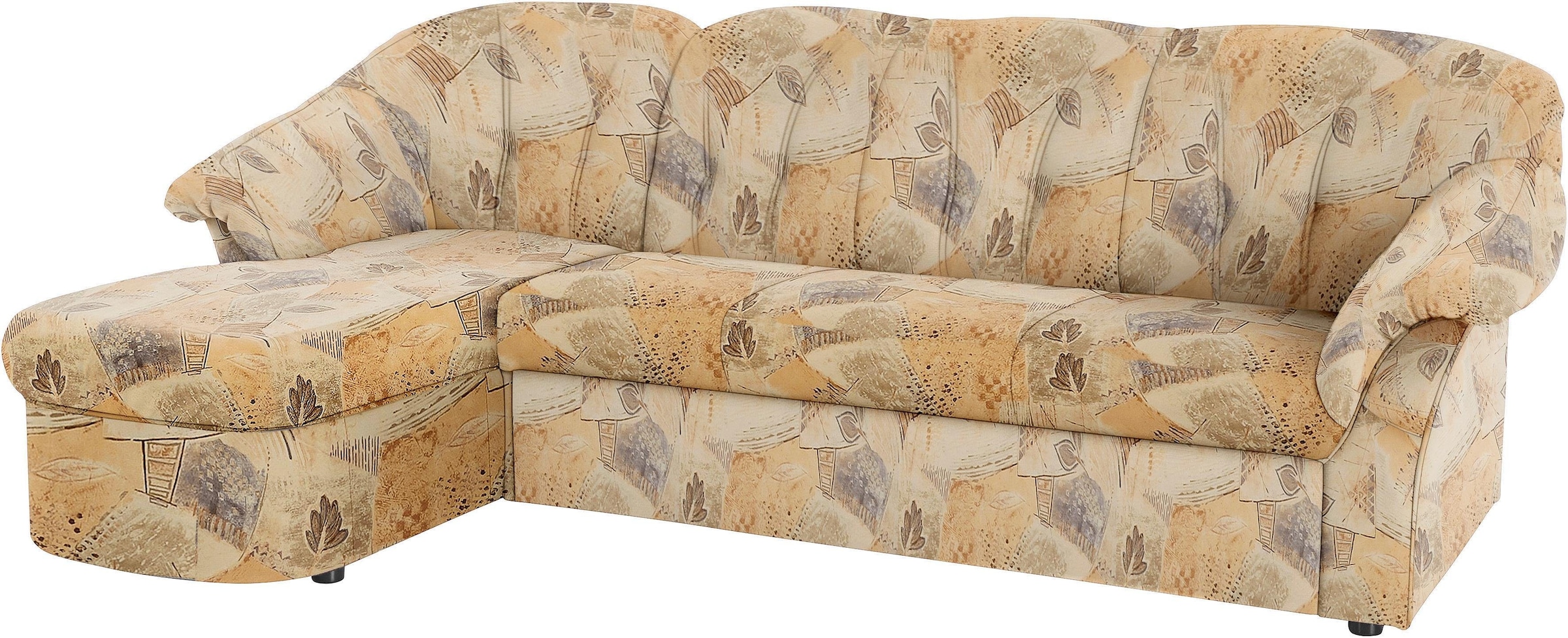 DOMO collection Ecksofa »Pegnitz, elegante Rückensteppung, kompakte Stellmaße 238/141cm, L-Form«, wahlweise mit Bettfunktion