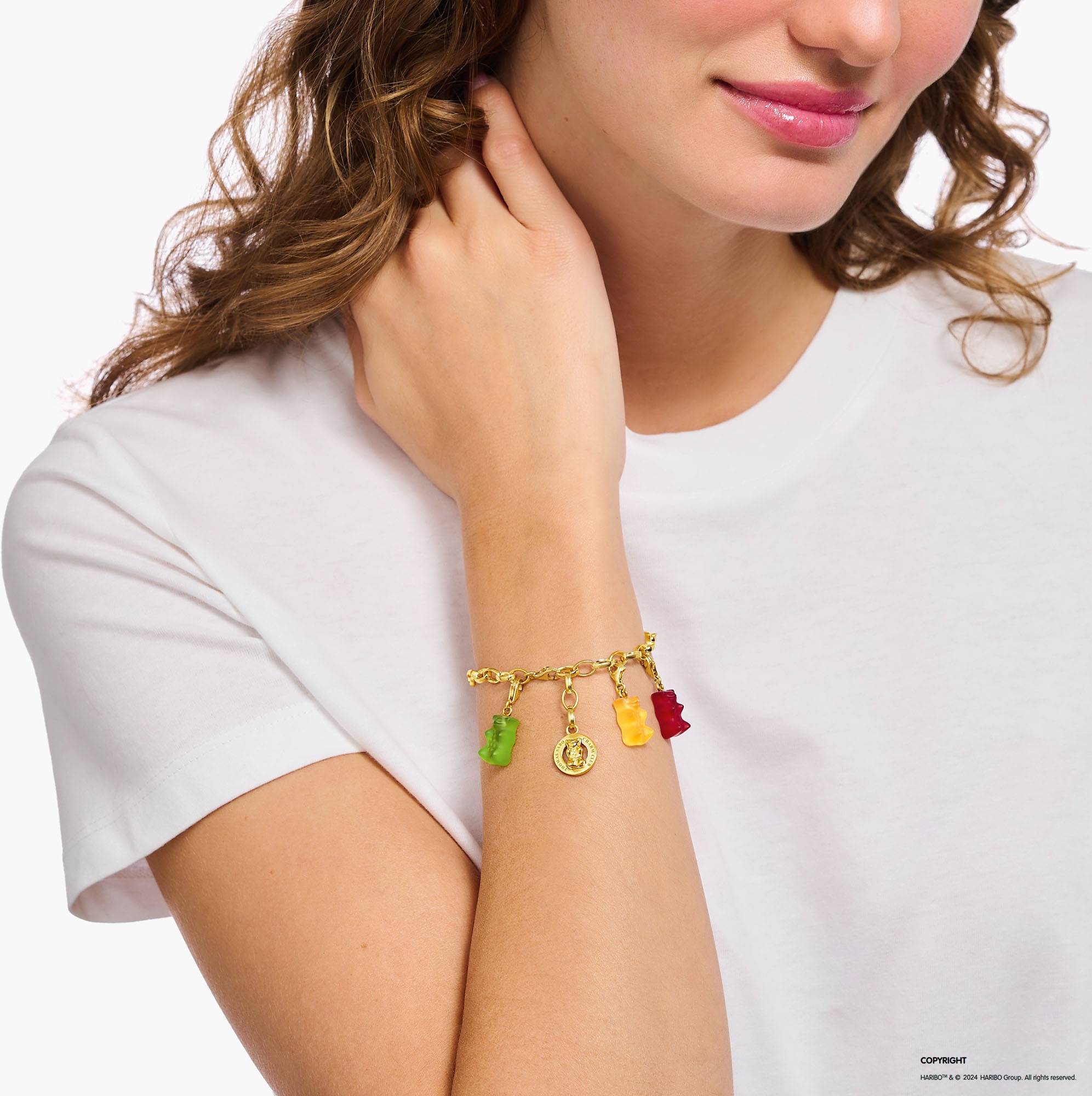 THOMAS SABO Charm-Einhänger »THOMAS SABO x HARIBO Schmuck: Charm«, mit Kristallglas