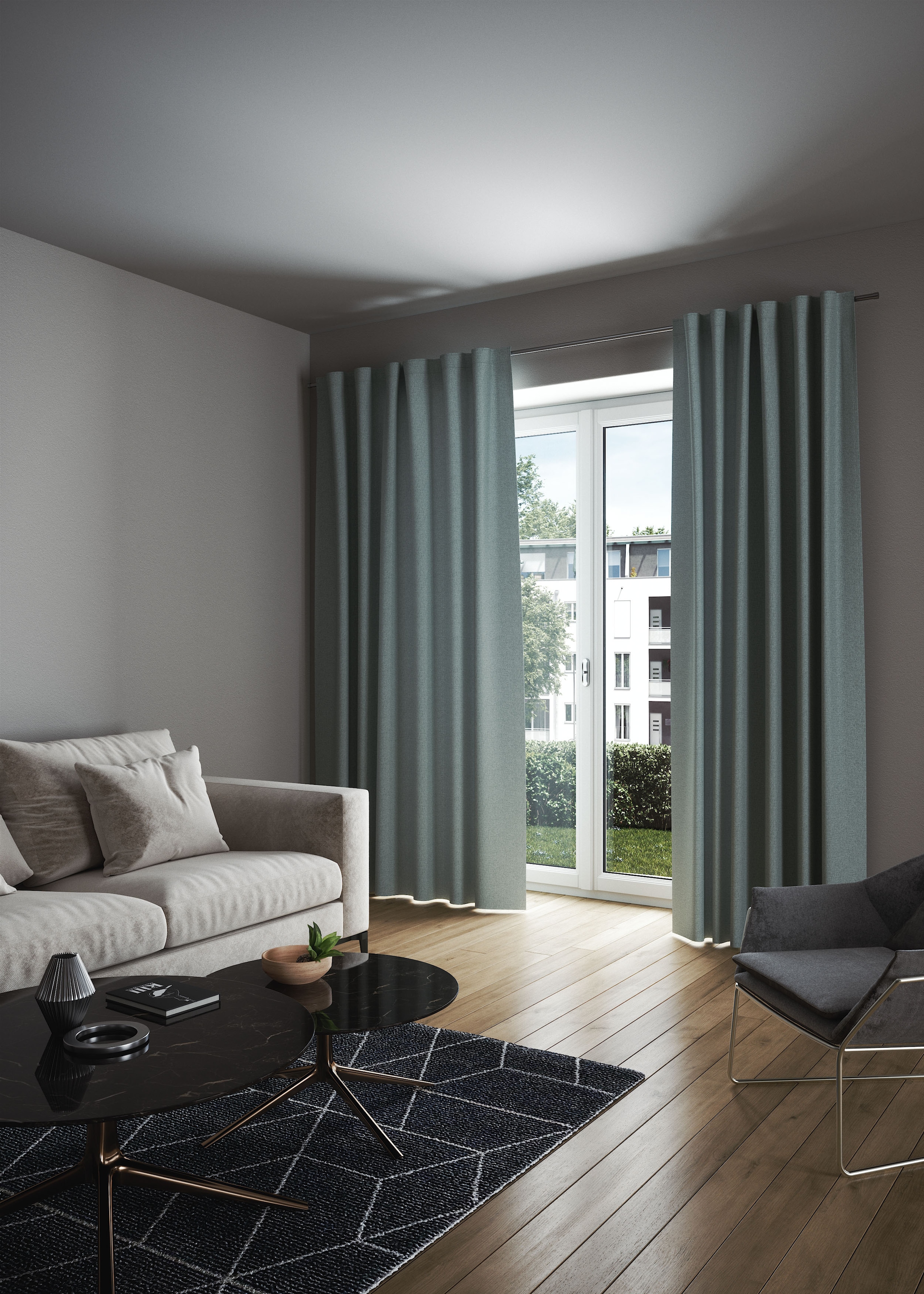 my home Vorhang »LONDON«, (1 St.), Sicht- und Lichtschutz, 135 x 235cm,Melange-Optik