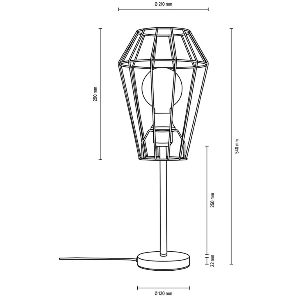 BRITOP LIGHTING Tischleuchte »Endorfina«, 1 flammig-flammig