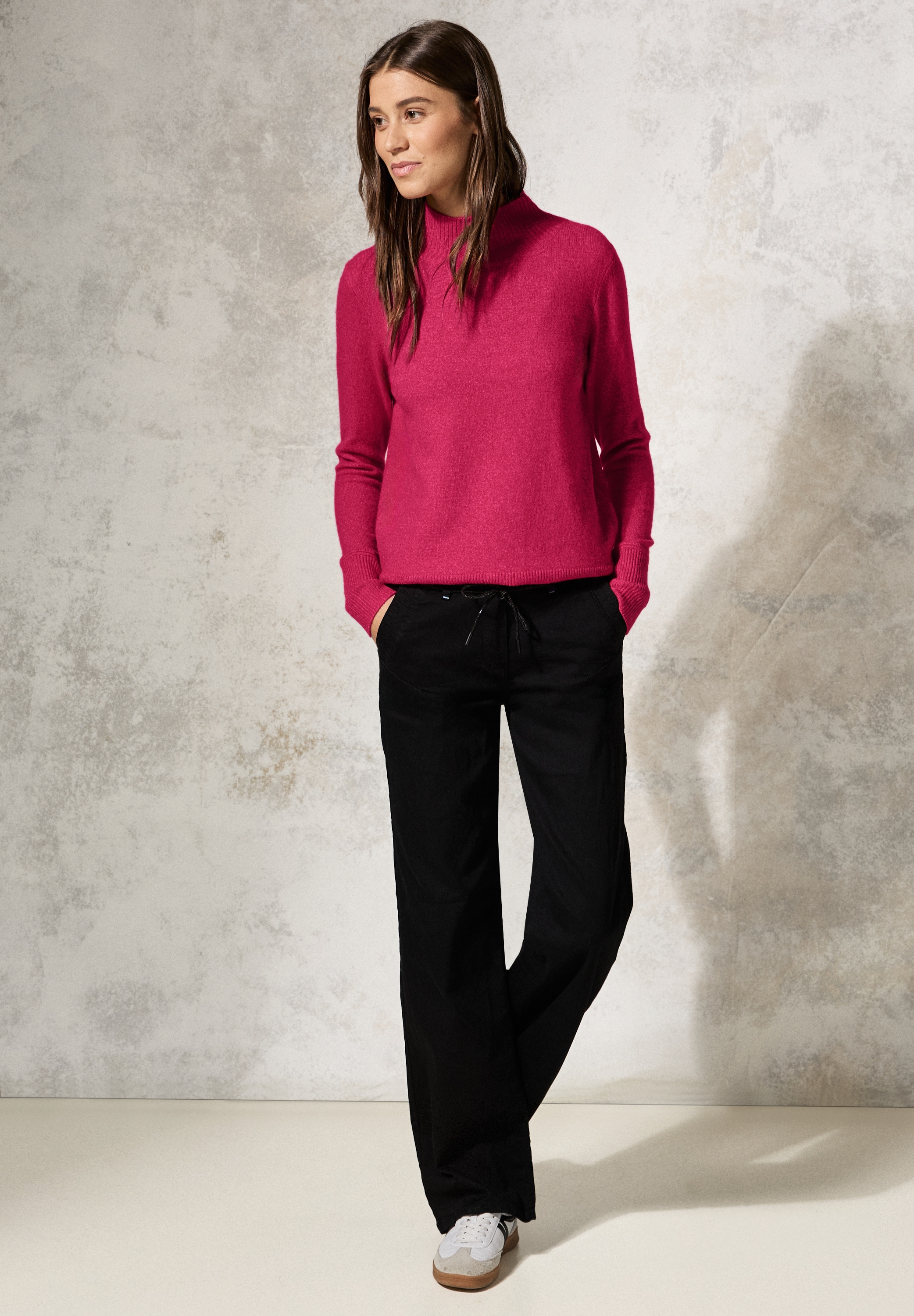 Cecil Strickpullover, mit Stehkragen