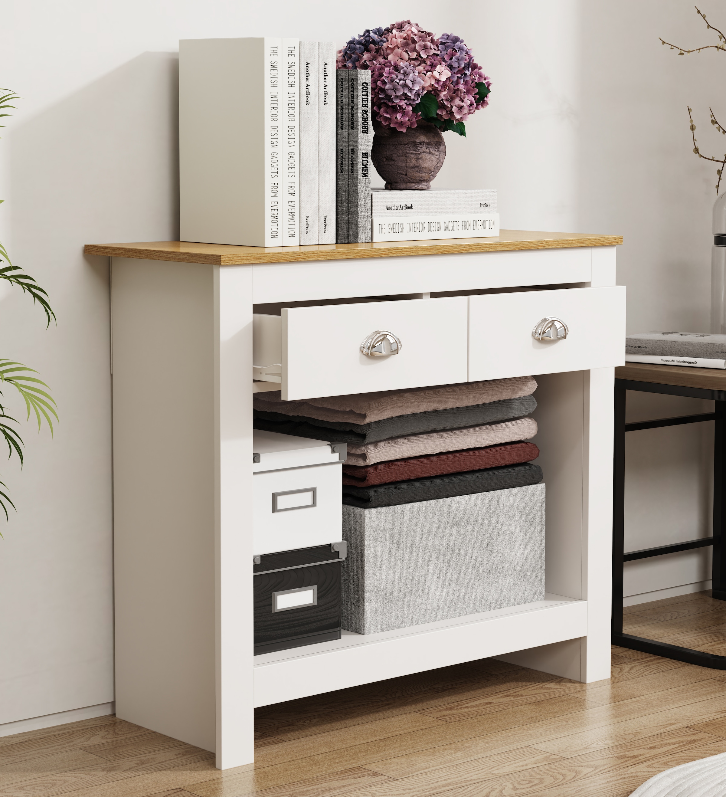 VCM Kommode »Holz Kommode Sideboard Schublade BalusaS« 1 Stk. tlg.