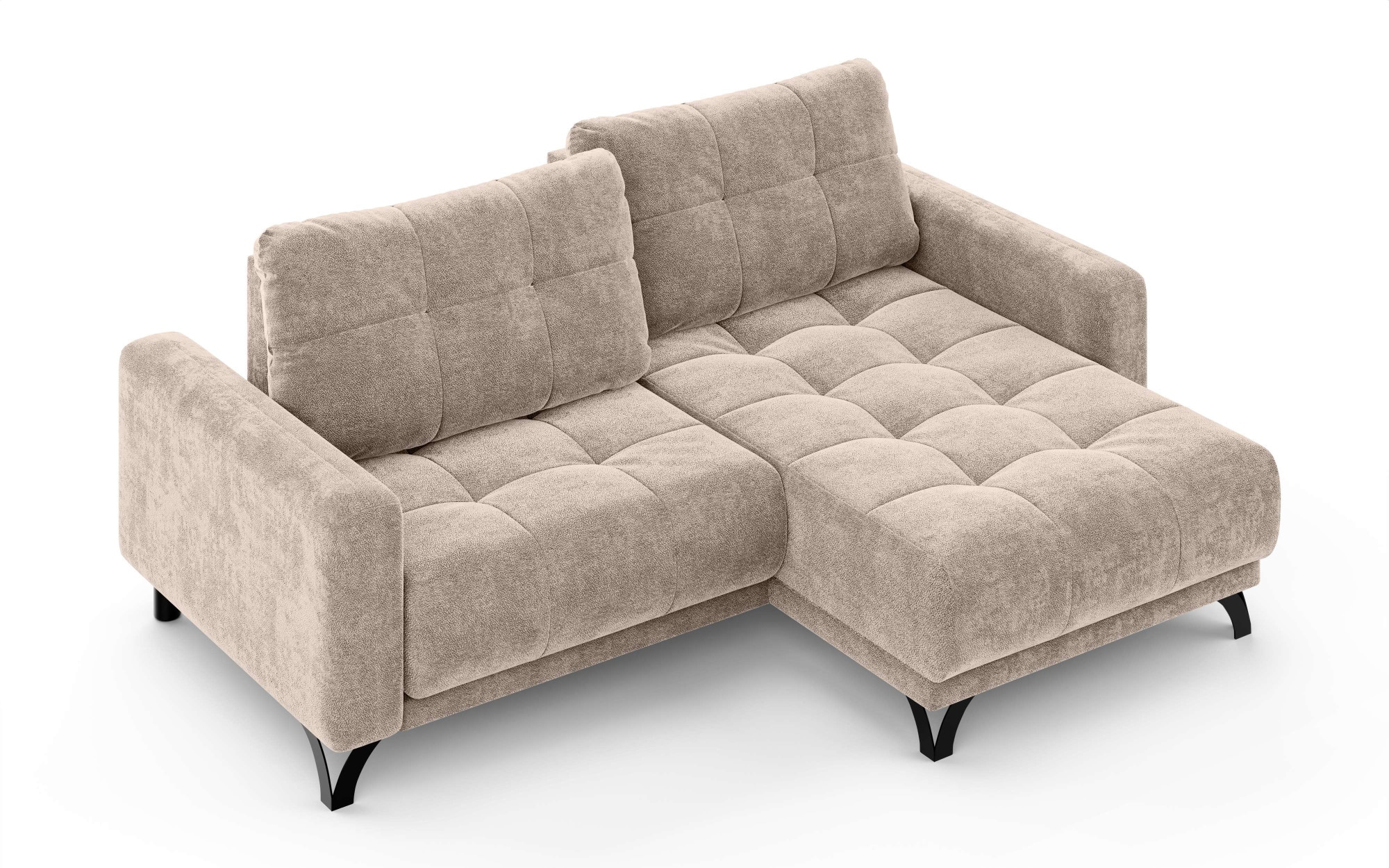 INOSIGN Ecksofa »FAIRVIEW mit verstellbaren Rückenlehne, Maße B/T/H: 234/174/93 cm«, L-Form mit Wellenunterfederung, Recamiere beidseitig montierbar
