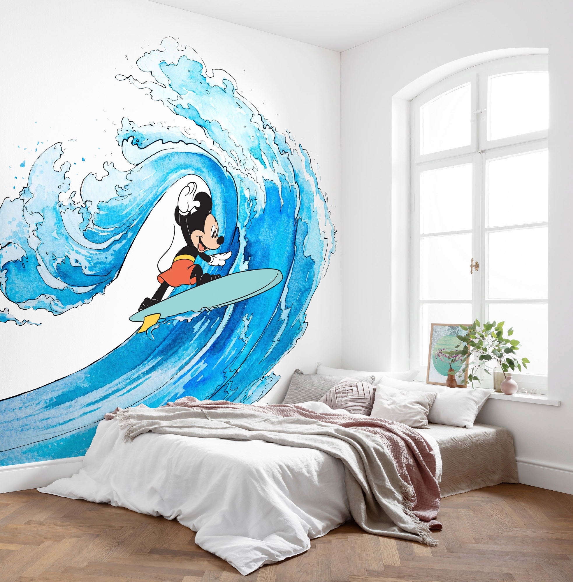 Komar Vliestapete »Mickey Surfing«, 300x280 cm (Breite x Höhe) online  kaufen | mit 3 Jahren XXL Garantie | Fototapeten