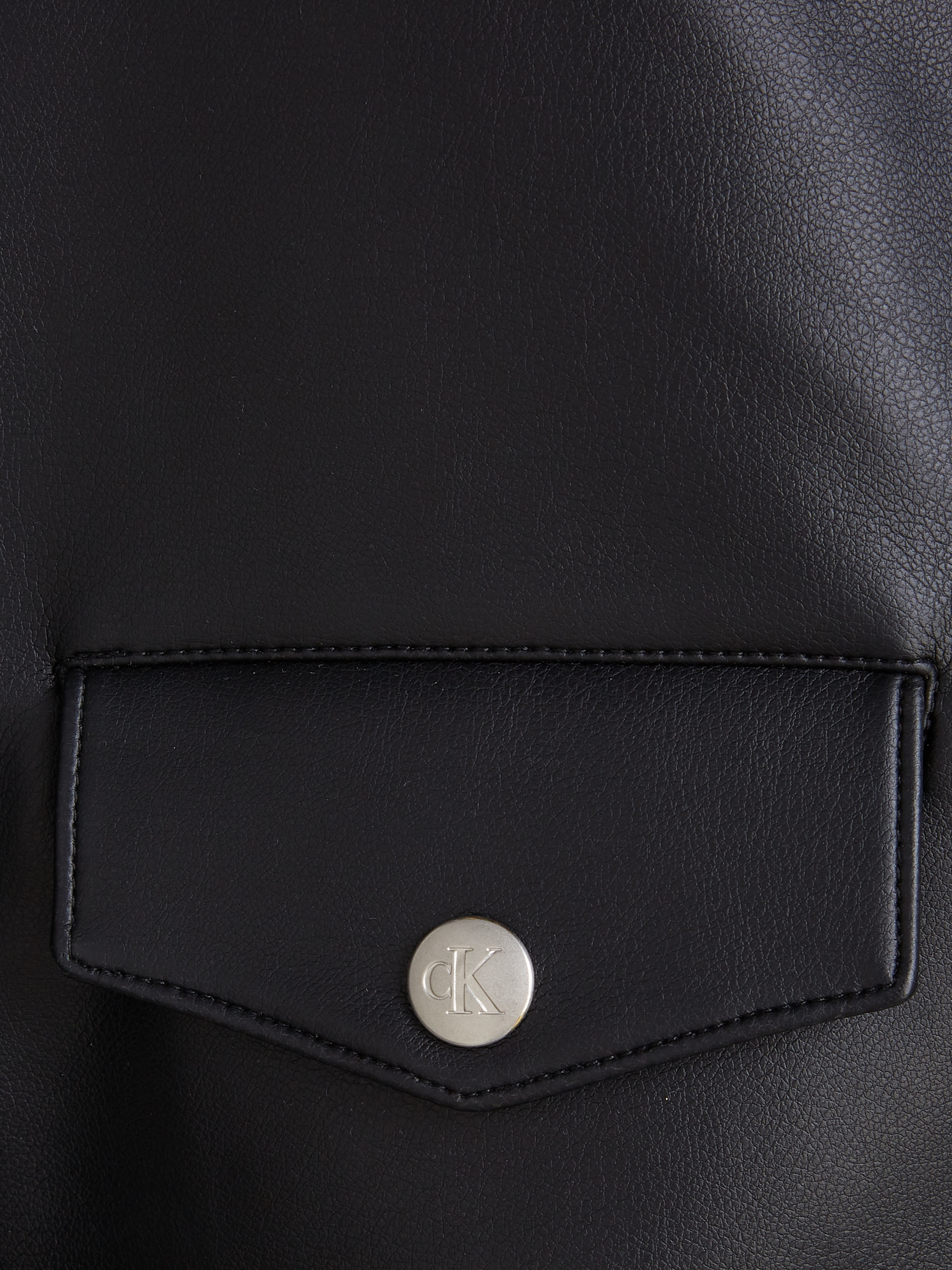 Calvin Klein Jeans Lederjacke »CLASSIC FAUX LEATHER BIKER«, mit Gürtel
