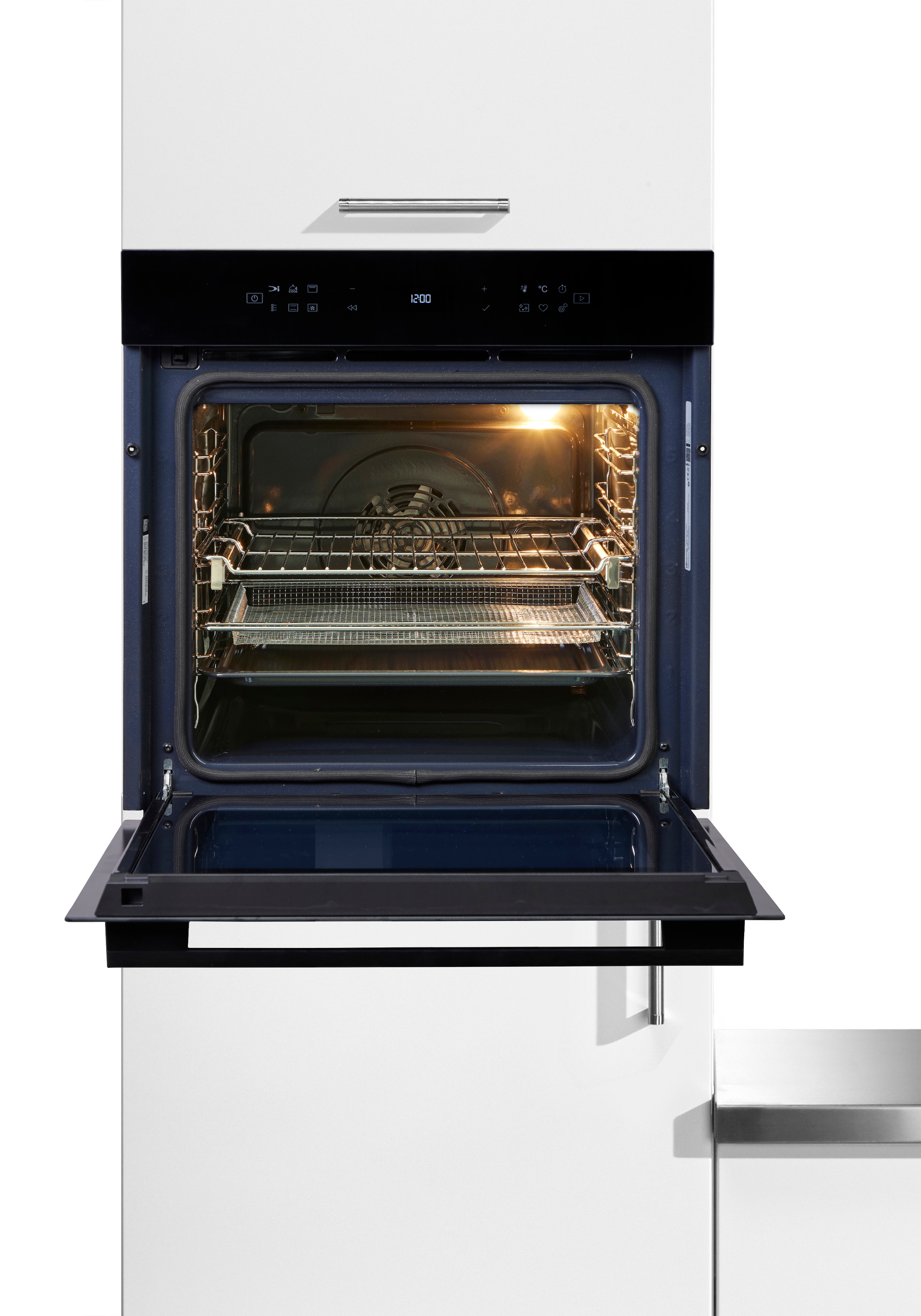 BAUKNECHT Pyrolyse Backofen »BBI7 310C PIZZA« mit 1-fach-Teleskopauszug mit Pyrolyse-Selbstreinigung Restaurant-Pizza daheim: 310°C Pizza-Funktion inkl. Pizzastein