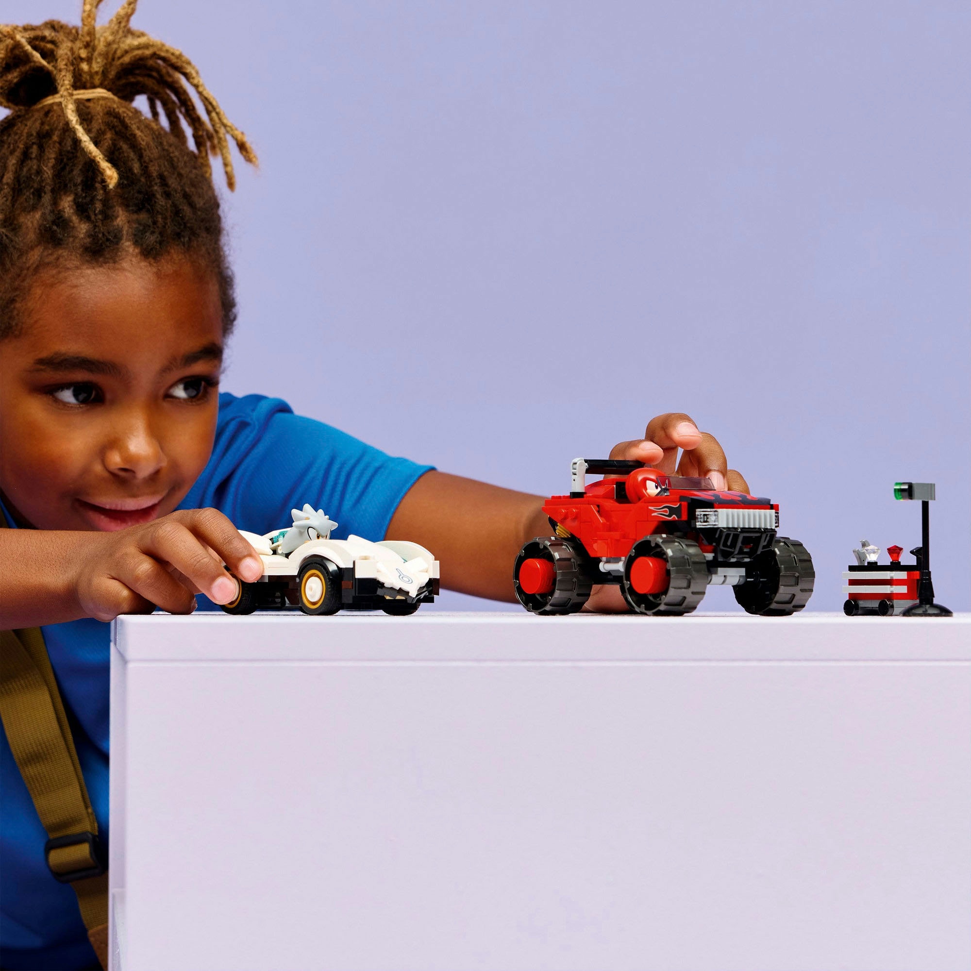 LEGO® Konstruktionsspielsteine »Silvers Auto vs. Knuckles' Monstertruck (77118), LEGO Sonic«