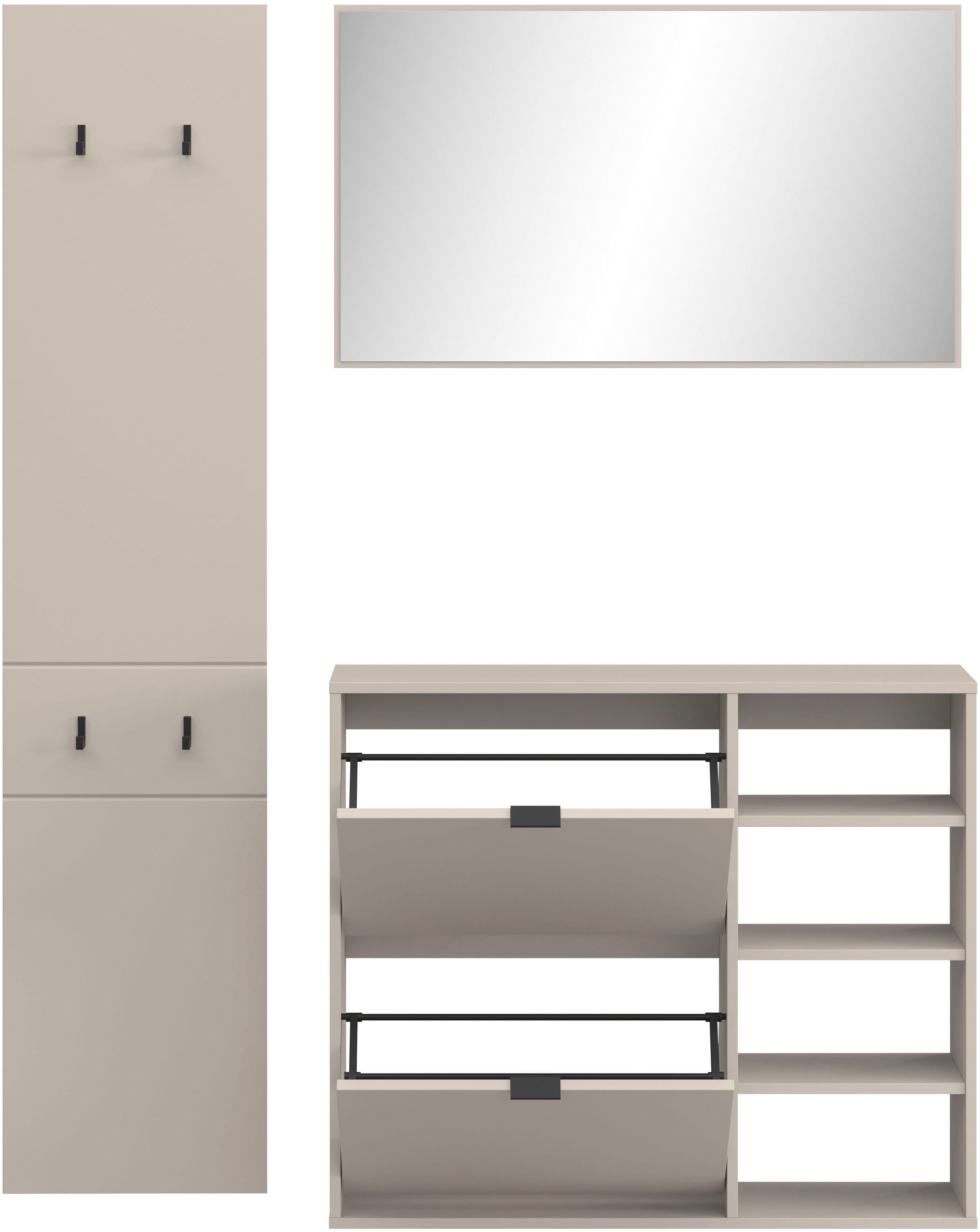 HBZ Garderoben-Set »Florenz Garderobe B/H/T 140x180x27 cm« 3 Stk. tlg.