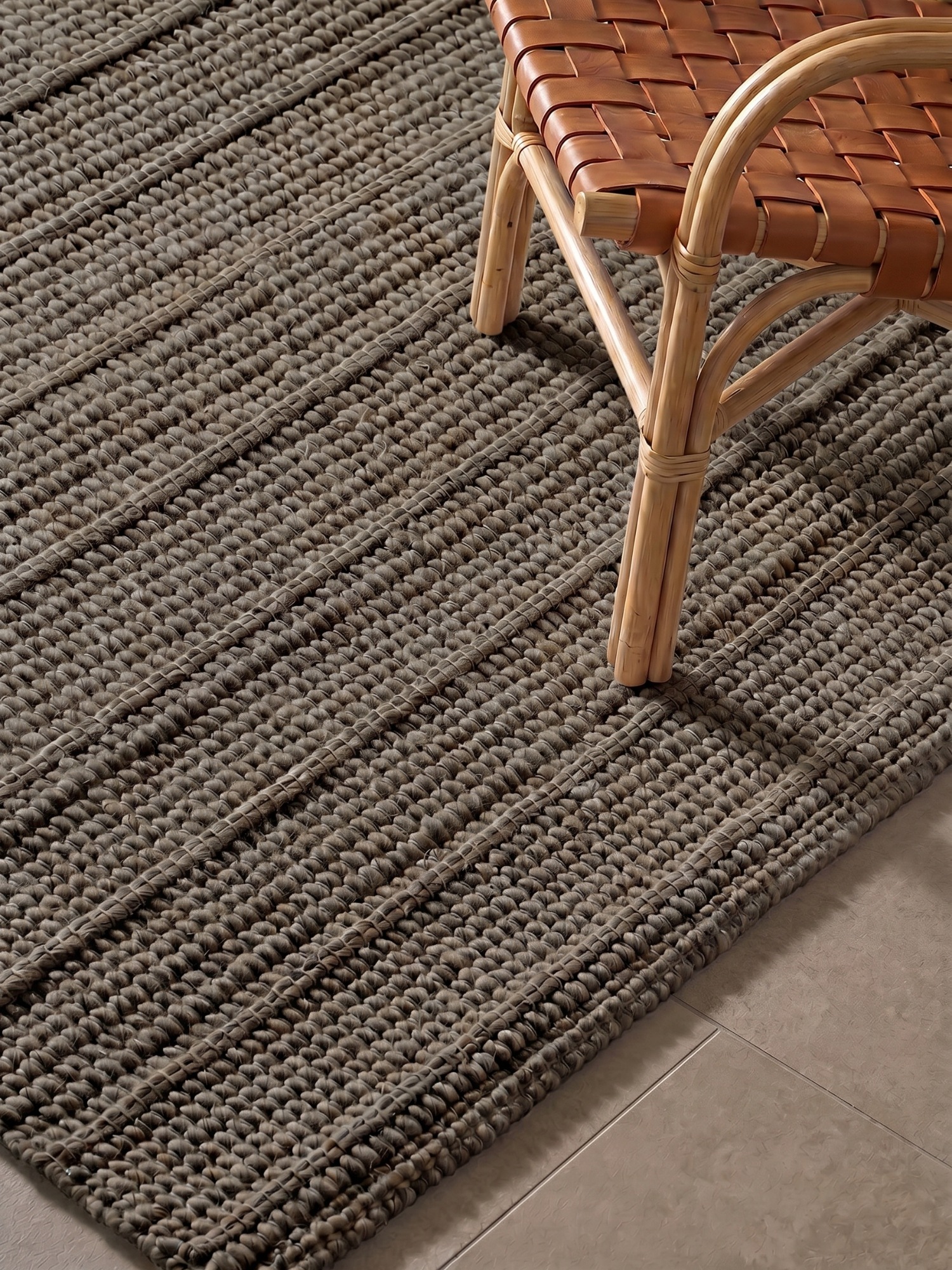 Ted Baker Wollteppich »Parker , auch als Läufer« rechteckig 7 mm Höhe Wolle, Natur, handgewebt, Wohnzimmer, Schlafzimmer, Boho, Skandi