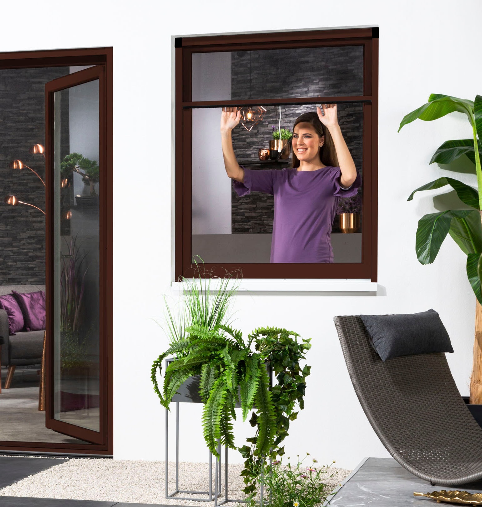 hecht international Insektenschutzrollo »SMART« transparent Insektenschutz für Fenster, kürzbar
