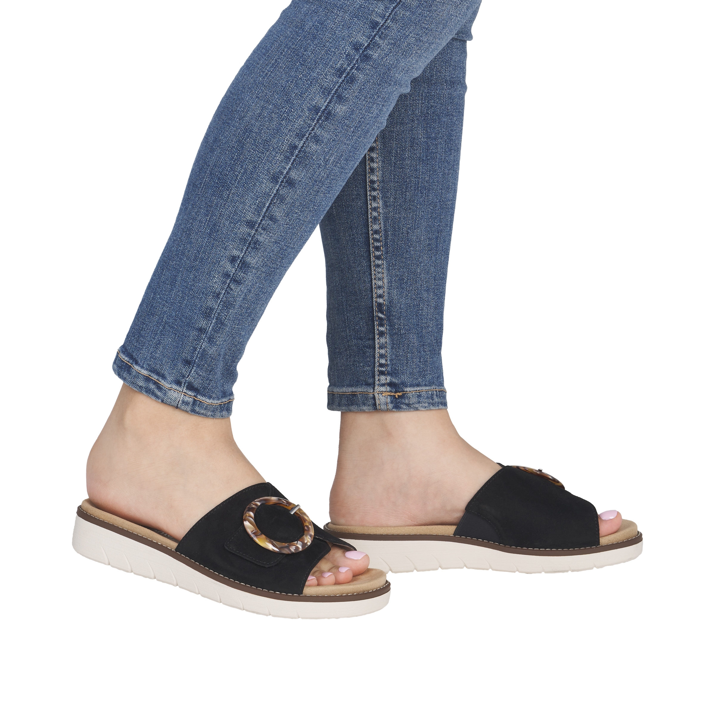 Remonte Pantolette  Sommerschuh, Hausschuh mit praktischem Klettverschluss