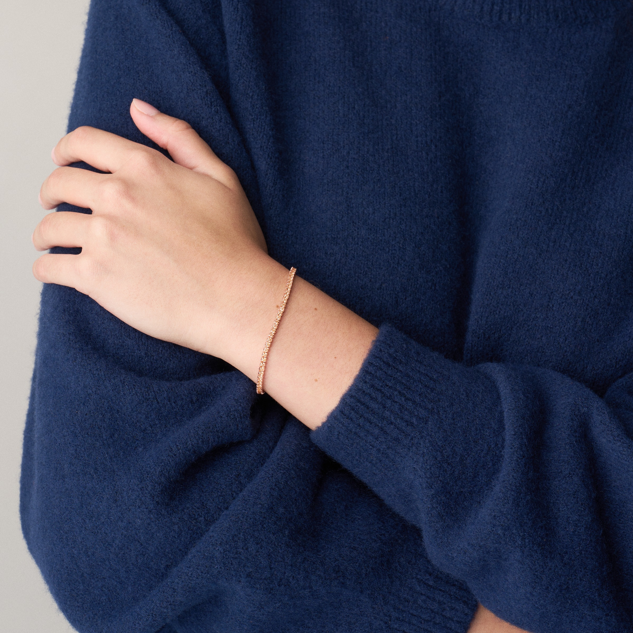 Fossil Tennisarmband »Schmuck Geschenk Metall Armschmuck ELLIS« mit Zirkonia (synth.)