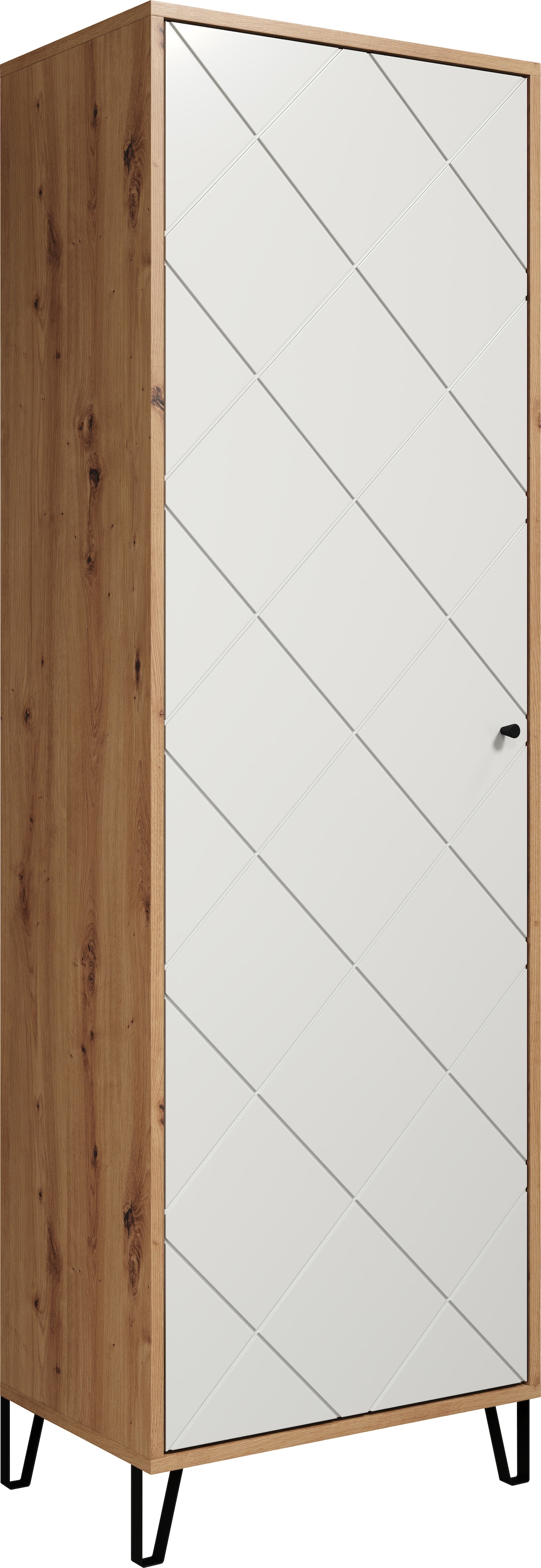 Places of Style Garderobenschrank »Tarragona«, (1 St.), Flurschrank mit ausziehbarer Kleiderstange - (B/T/H) 63/40/194 cm
