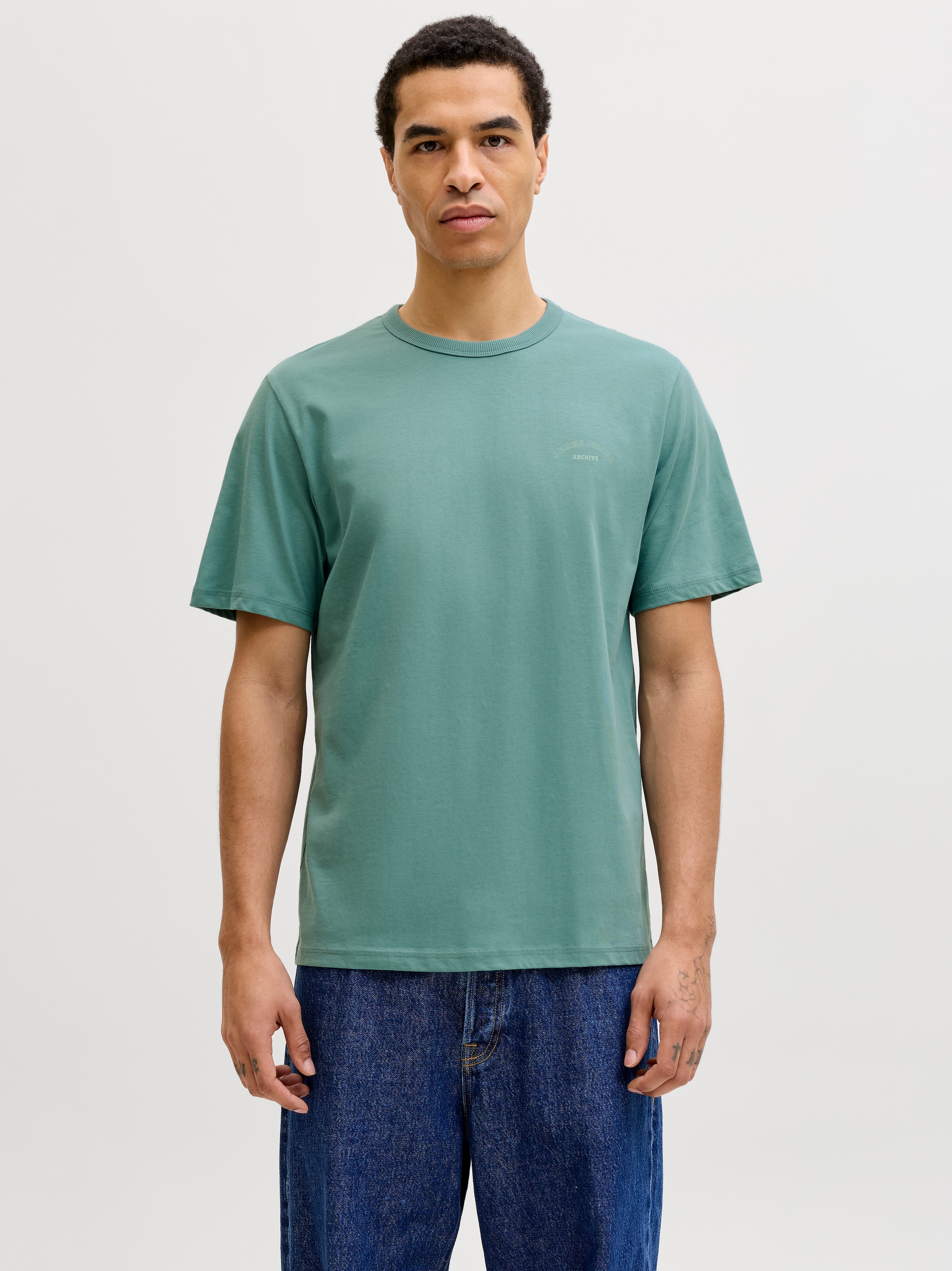 Jack & Jones Rundhalsshirt »JJCOLLEGE LOGO TEE SS CREW NECK«