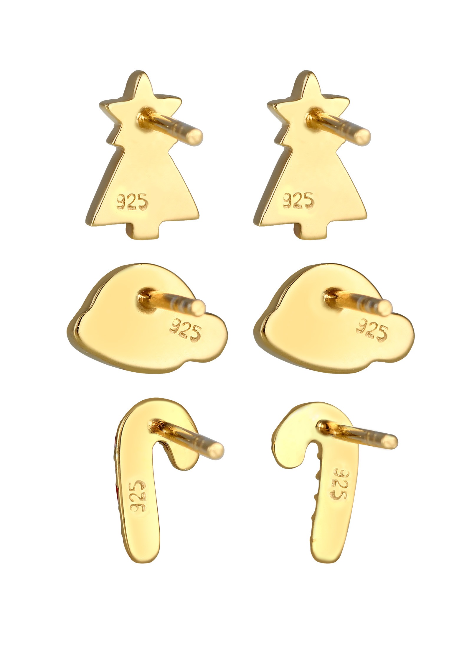 Elli Ohrstecker-Set »Ohrringe X-mas 3er Set Kristalle Süß 925 Silber«