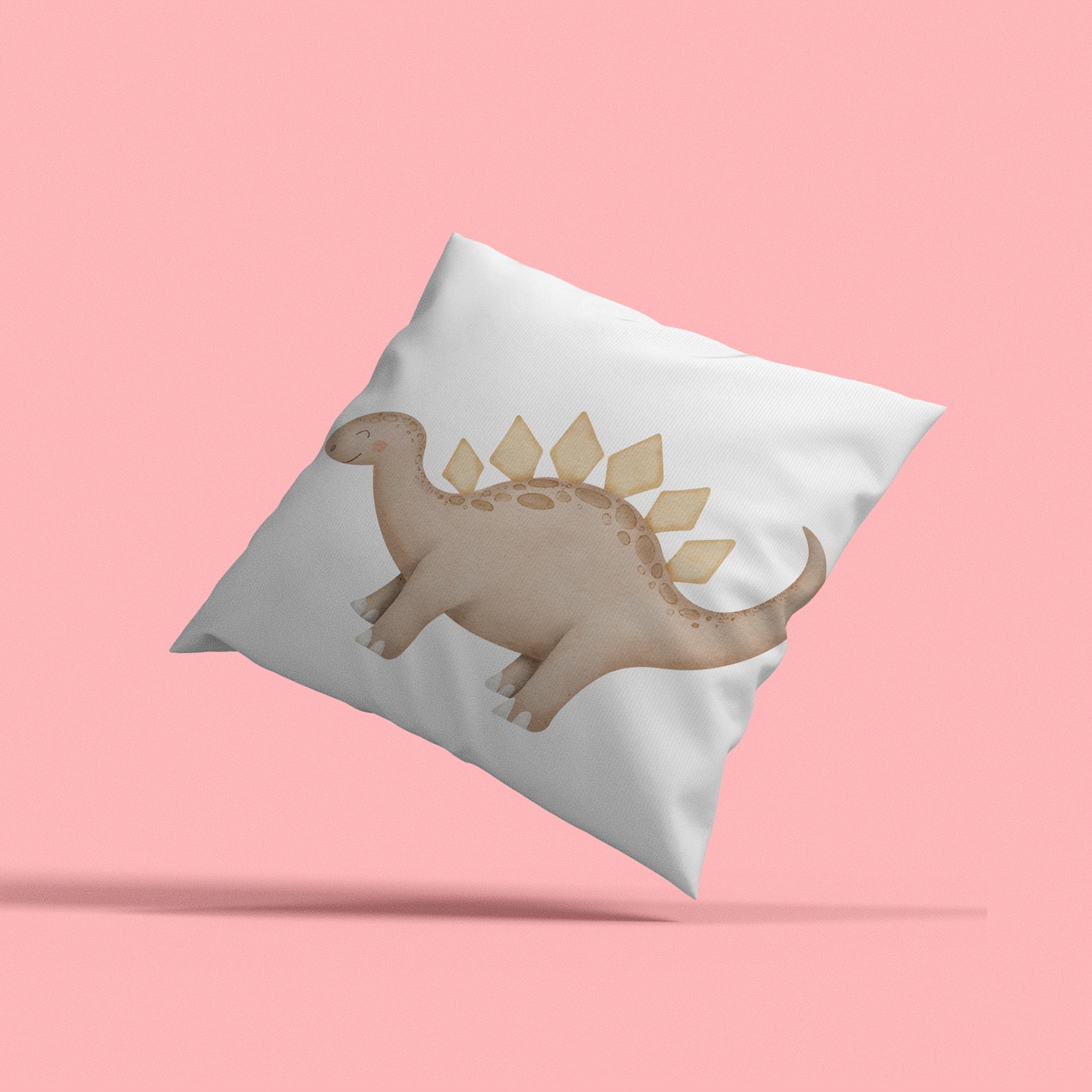 queence Dekokissen »Brauner Dino«, Kissenhülle mit HD Premium Druck, geruchsneutral, 40x40cm