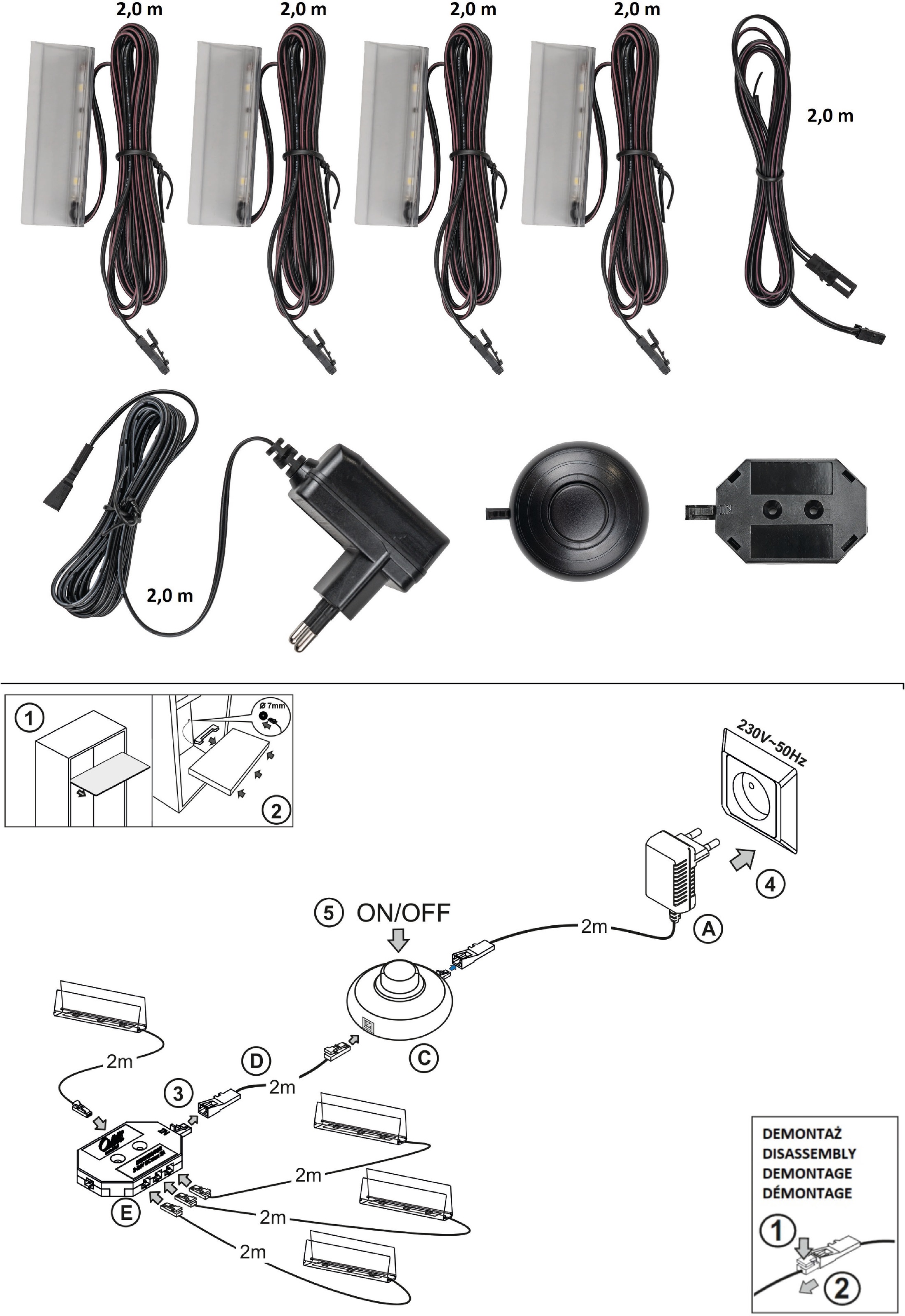 INOSIGN Lowboard »LOWBOARD VERA, wahlweise mit oder ohne Beleuchtung«, Modernes griffloses TV-Board, 180 cm TV-Schrank, stehend und hängend