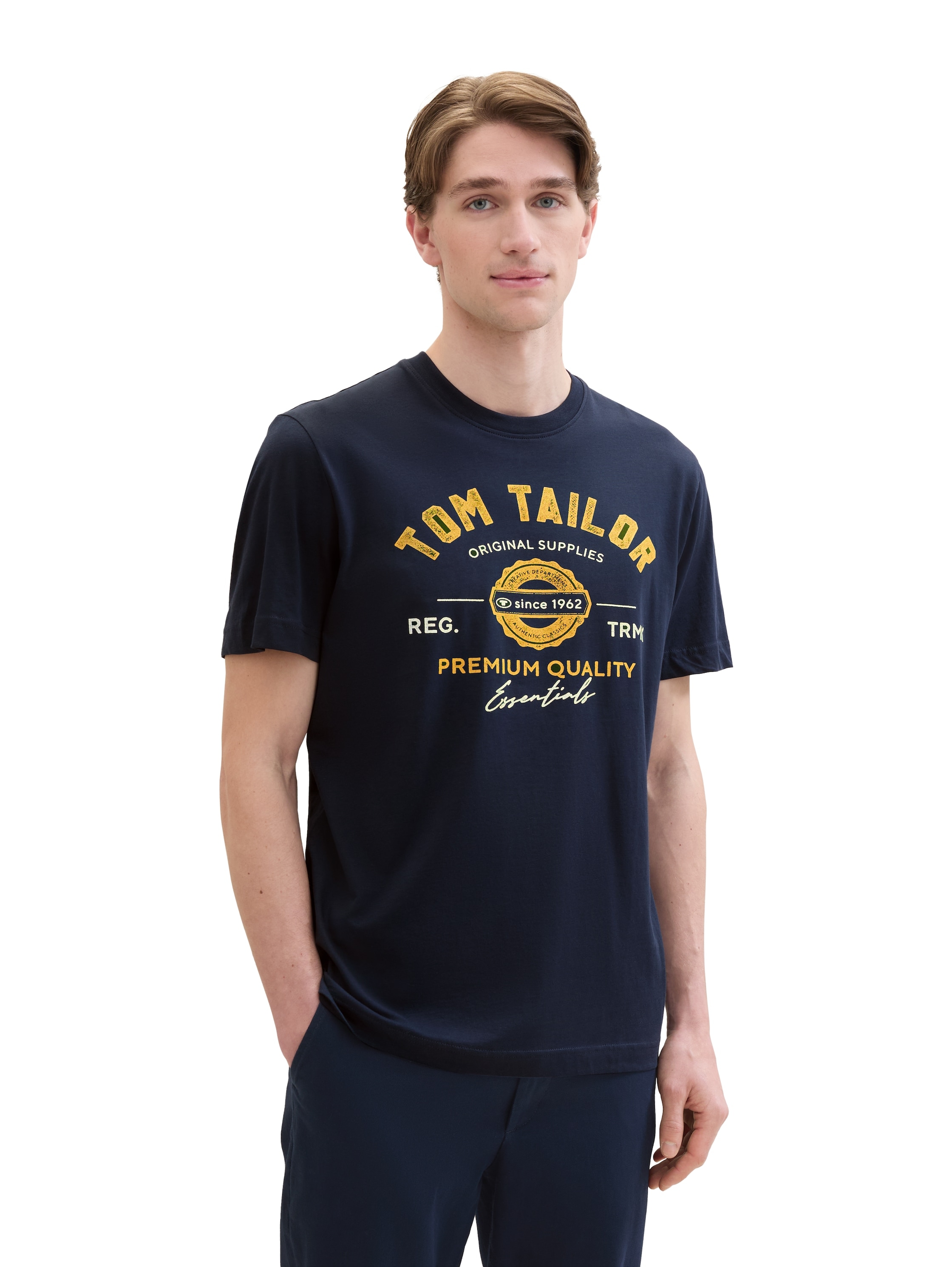 TOM TAILOR T-Shirt mit großem Logofrontprint