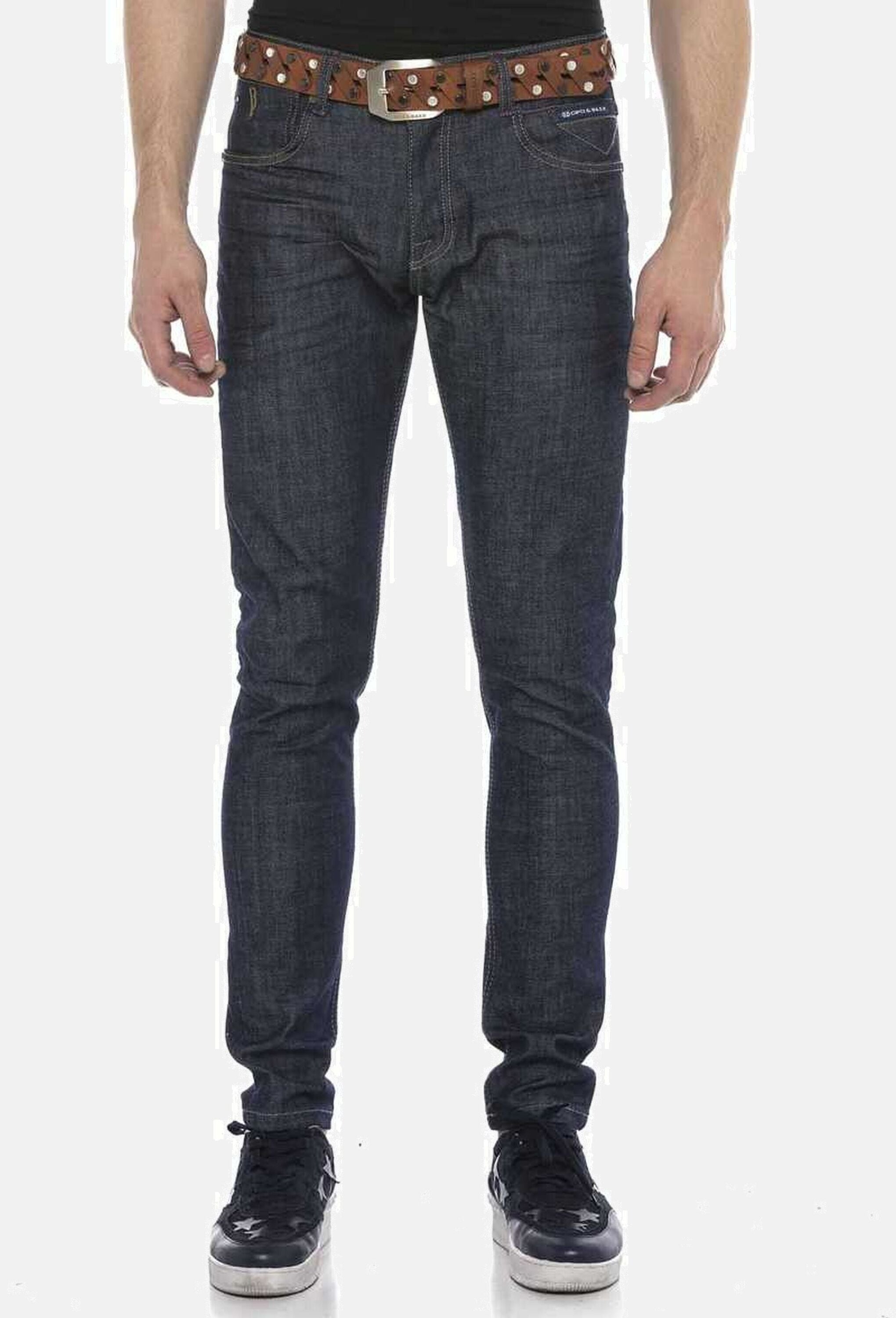 Cipo & Baxx Slim-fit-Jeans »Cipo & Baxx Jeans« mit Zier-Knopföse, CD538