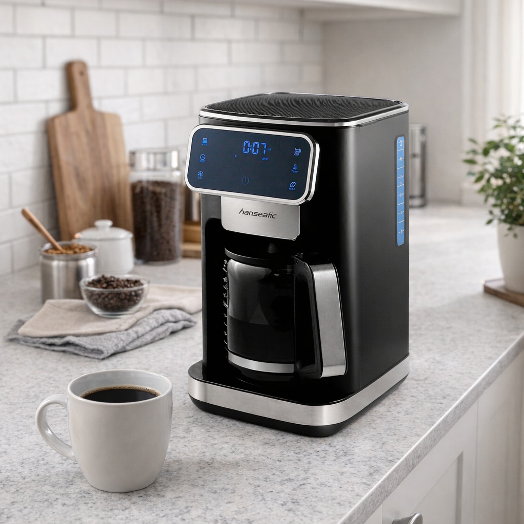 Hanseatic Filterkaffeemaschine »HCMD151100BD« 1,5 l Kaffeekanne Papierfilter 1x4 auch für Eiskaffee geeignet, Timerfunktion