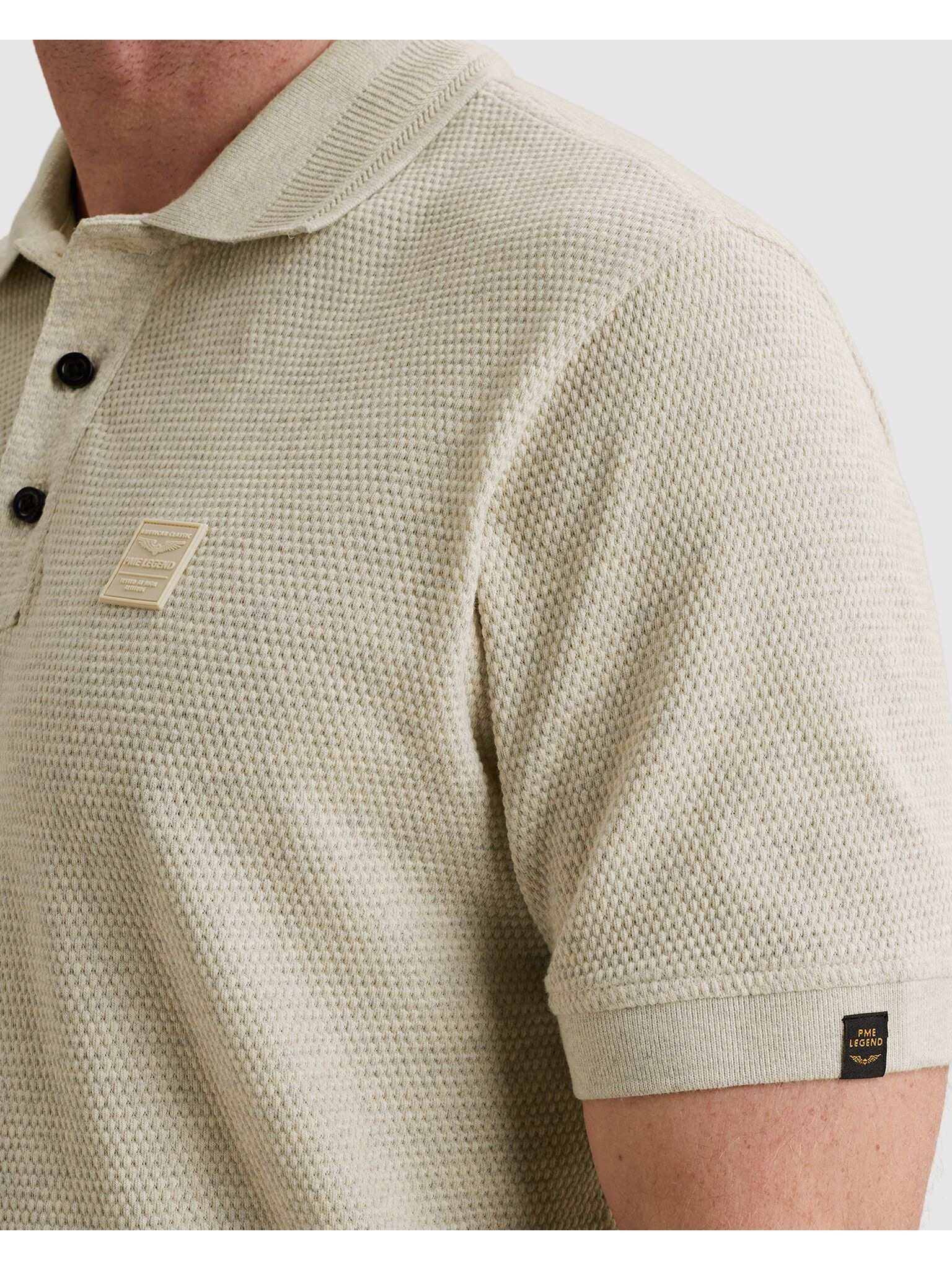 PME LEGEND Poloshirt »Short Sleeve Polo Popcorn Jersey« aus Baumwolle