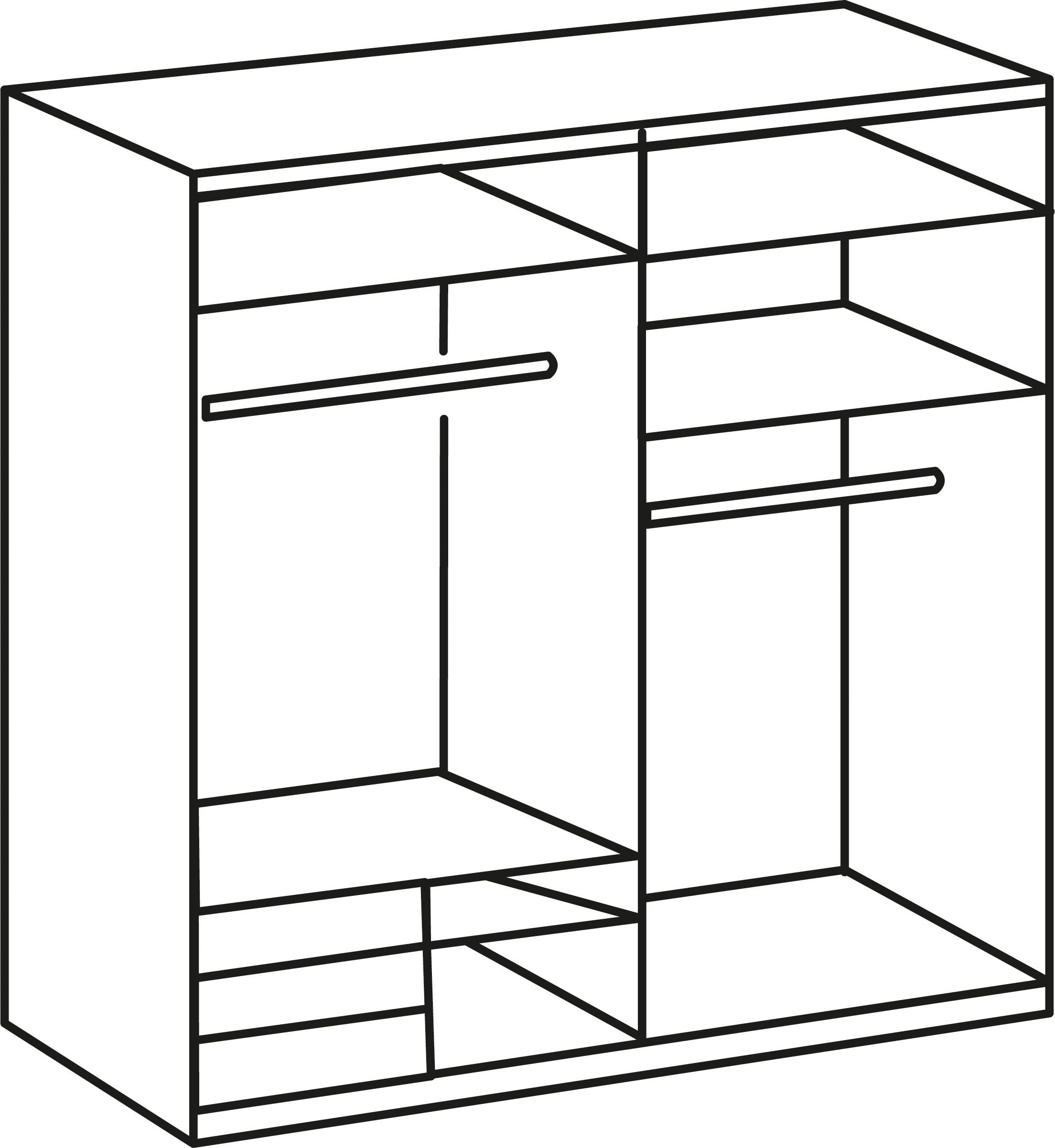 Wimex Schwebetürenschrank »Level by fresh to go«, mit Glastüren