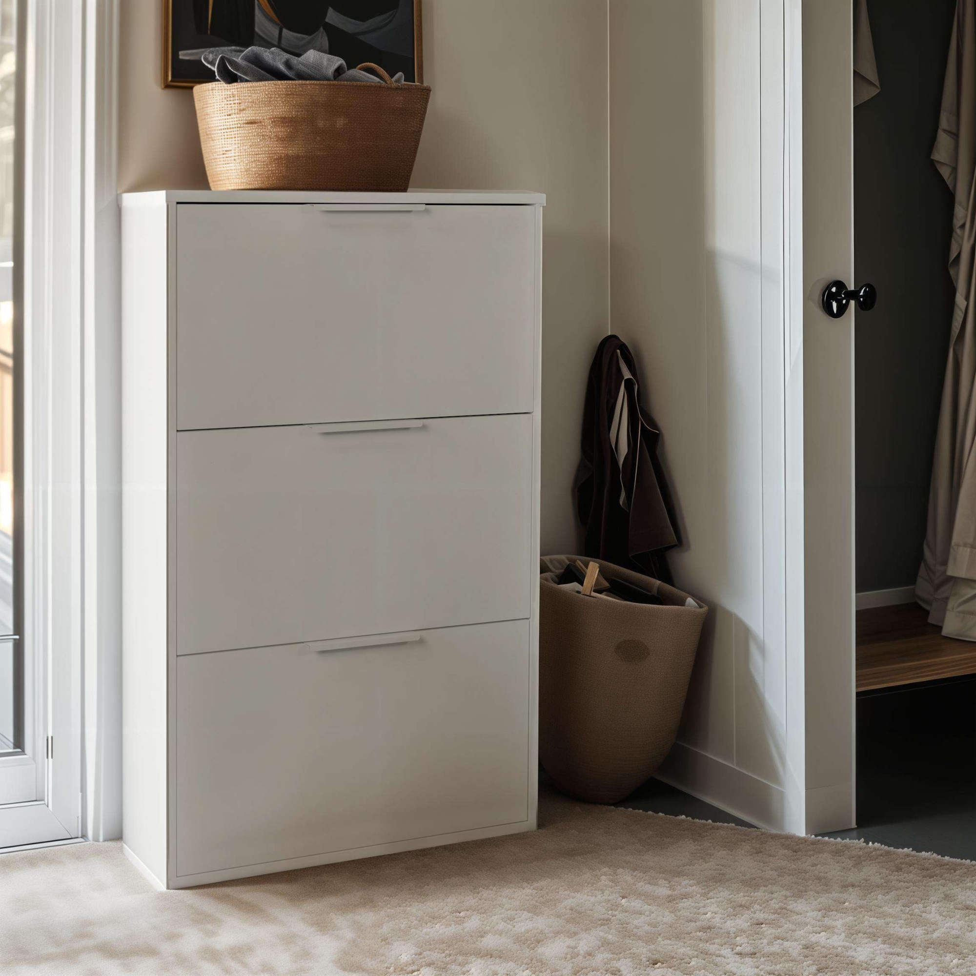 Composad Schuhschrank »Espresso,Schuhschrank, Schuhkipper, mit Klappen«, (1 St.), mit 3 Klappen, schmal