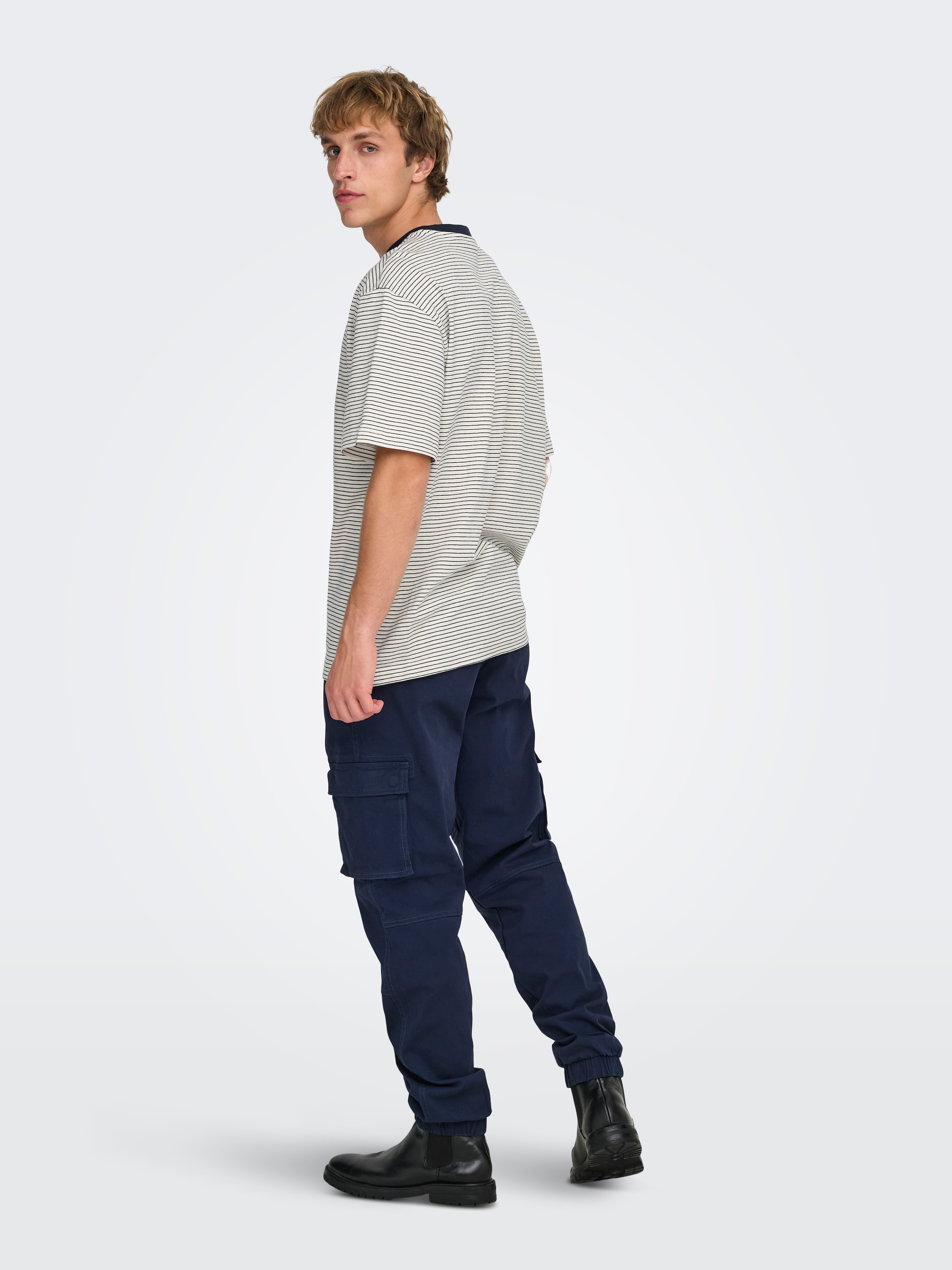 ONLY & SONS Rundhalsshirt »ONSFRED LIFE RLX SS STRIPE TEE NOOS«