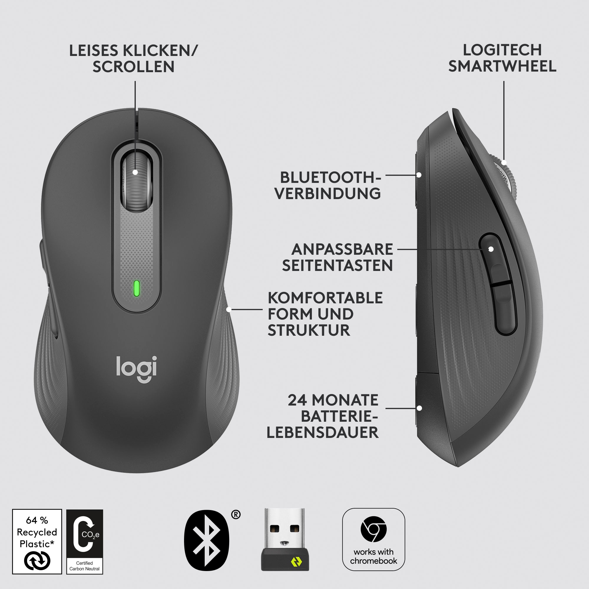 Logitech Maus »Signature M650«, Bluetooth