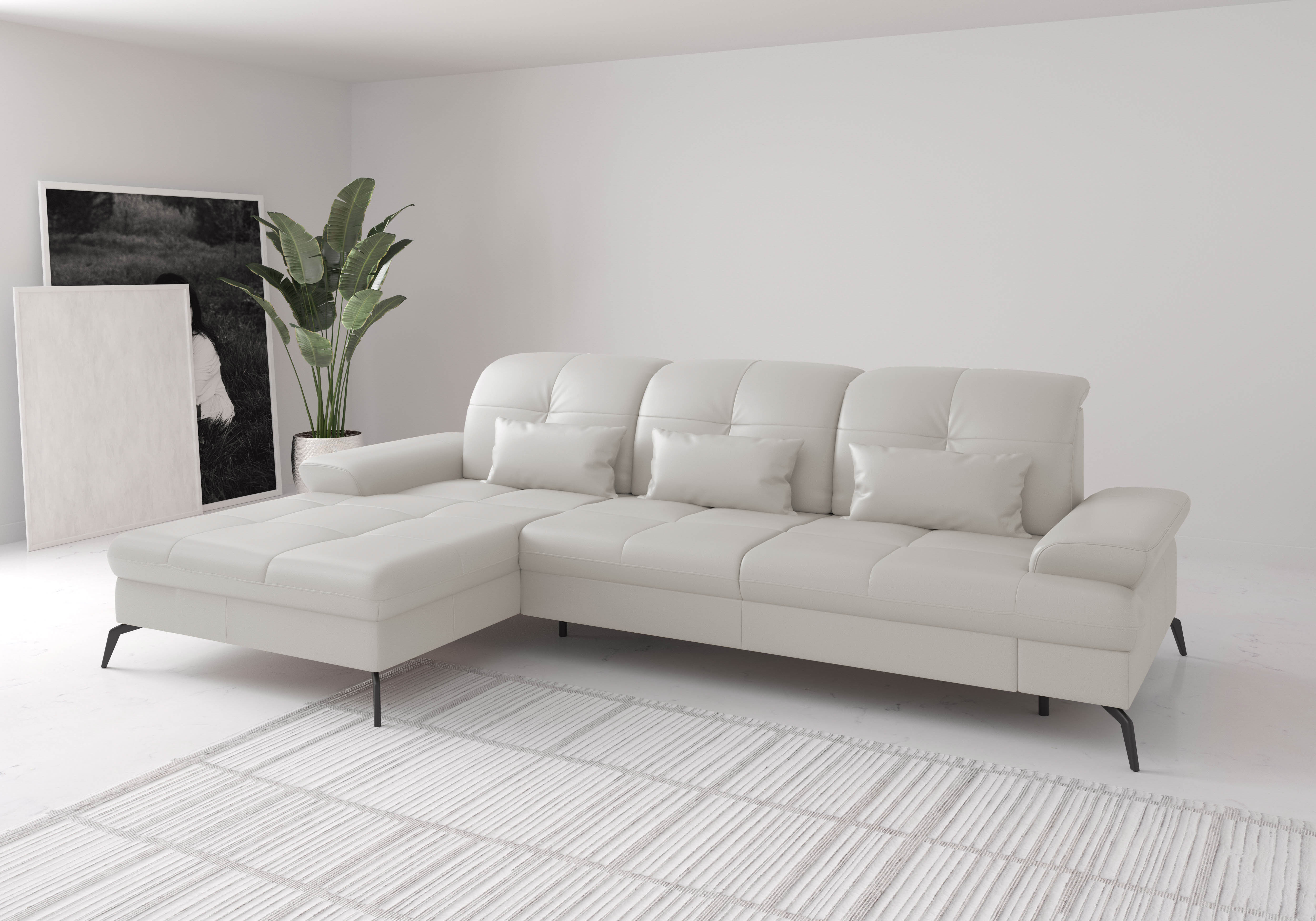 sit&more Ecksofa "Amica, L-Form, inkl. Sitztiefenverstellung & Armteilverstellung" wahlweise mit Schlaffunktion, Bettkasten und Kopfteilverstellung