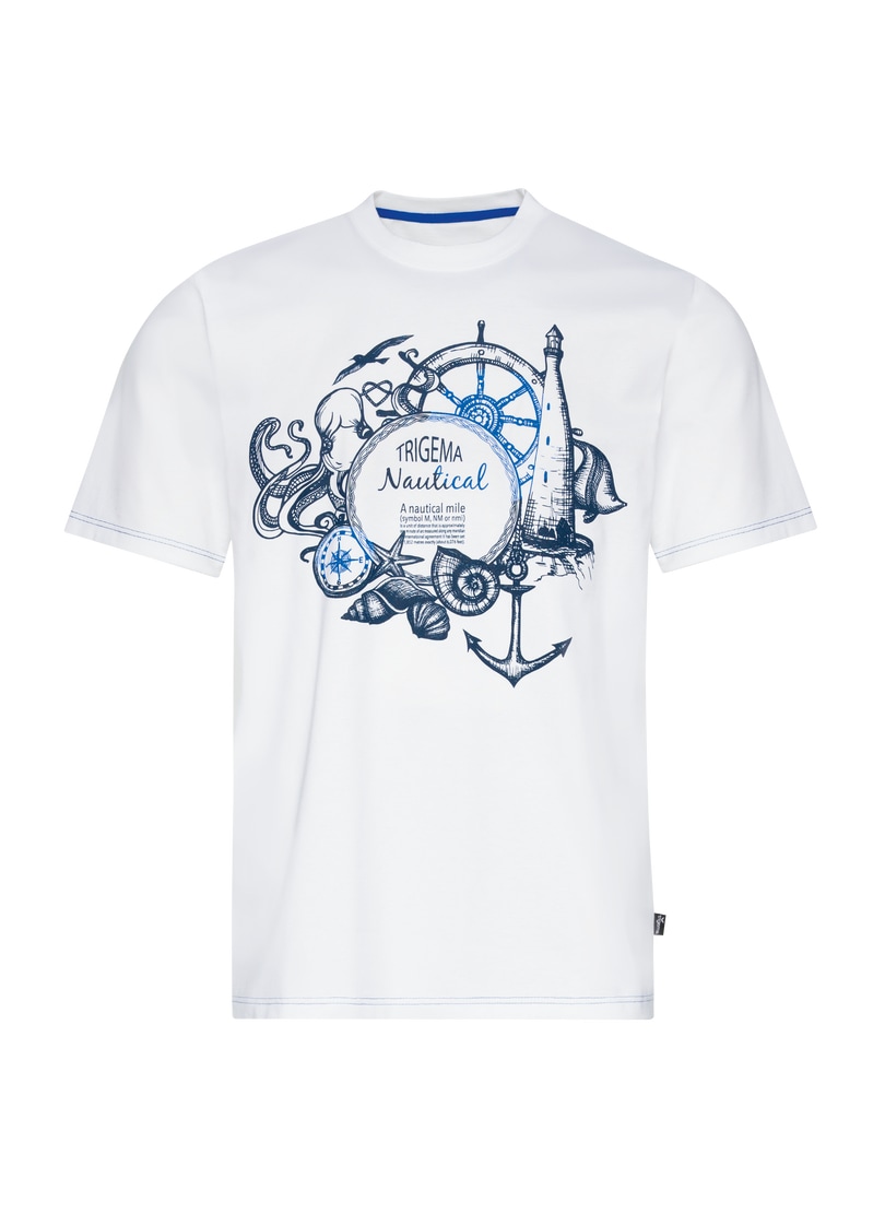 Trigema T-Shirt »TRIGEMA T-Shirt mit maritimem Printmotiv«, (1 tlg.)