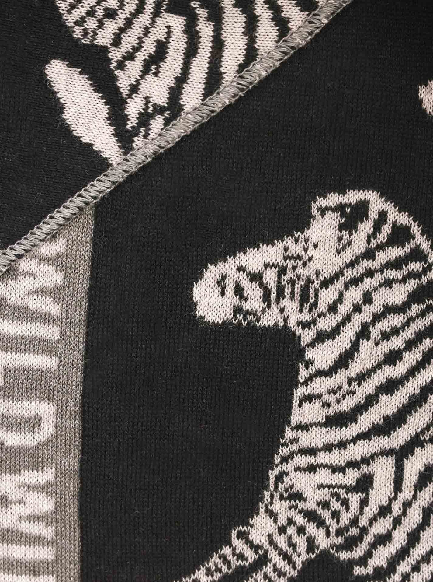 Zwillingsherz Dreieckstuch, Feinstrick, Animal-Print, Statement